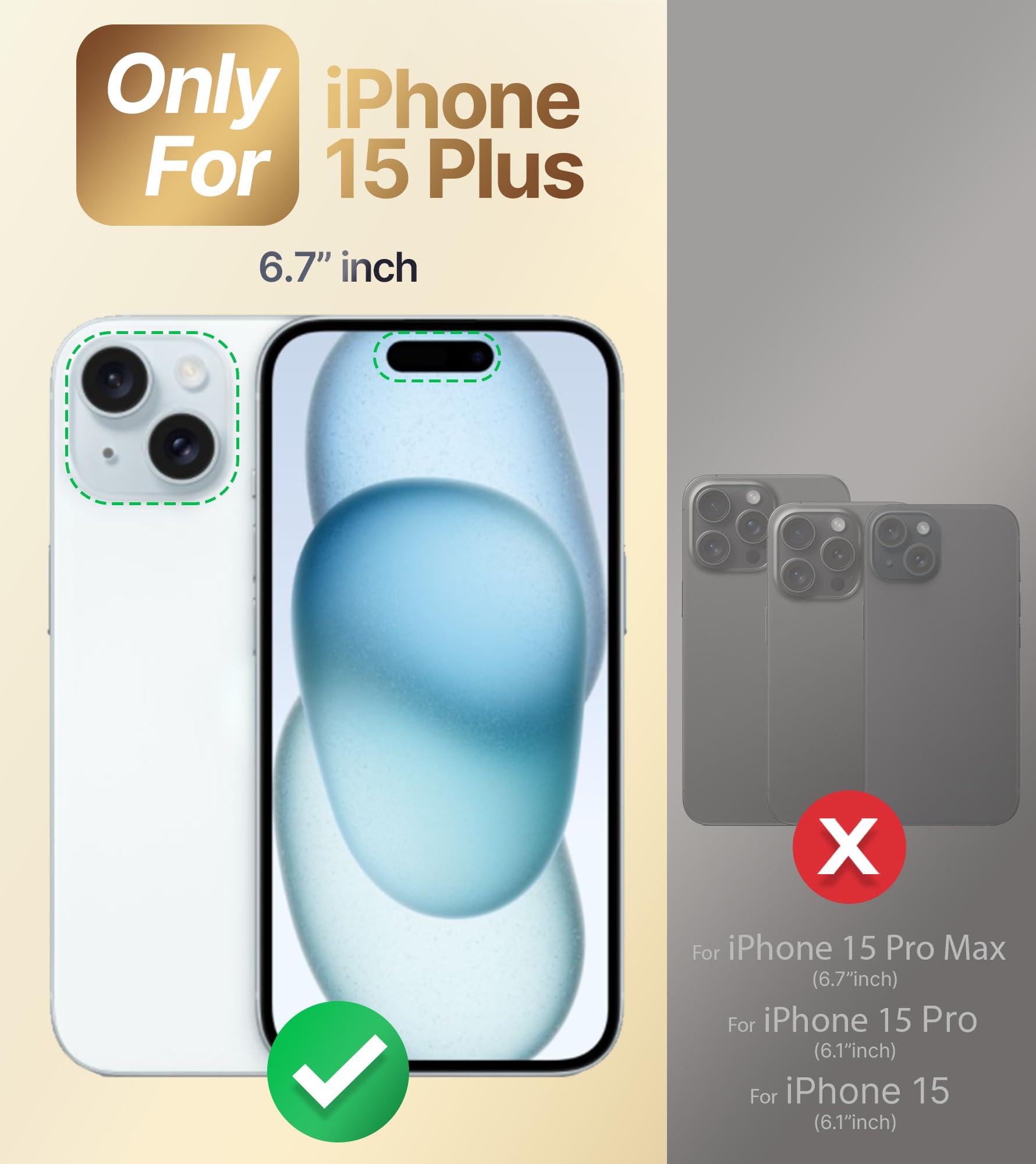 Xyz For Iphone 15 Plus Case With Stand, Phone Case With Double Ring Kickstand, Women Girls Bling Luxury Protective Case Heart Fo