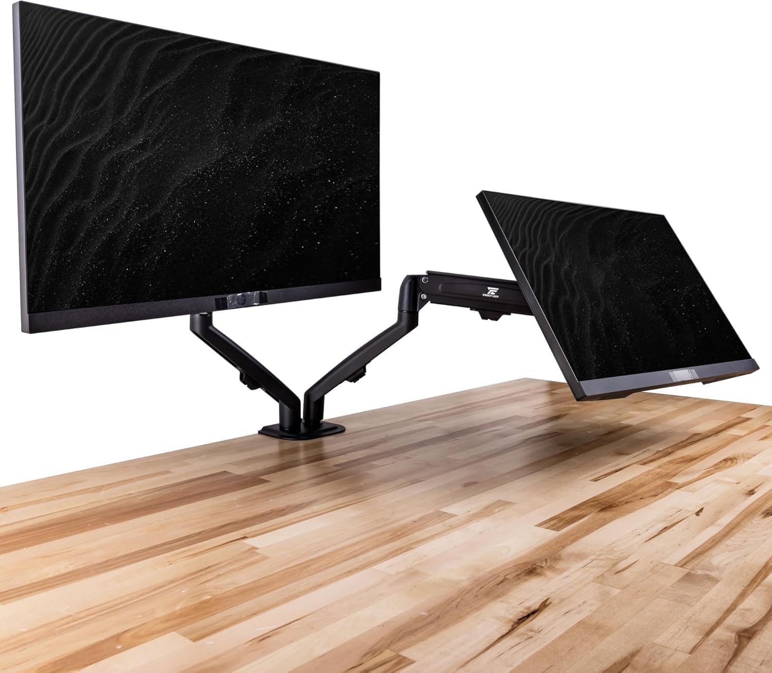 Hp 27'' Fhd Ips Monitor Bundle With Ergoflexy Dual Monitor Mount, Fhd Ips (1920X1080) 75Hz Display, 1 Hdmi 1.4, 1 Dp 1.2, Vesa M