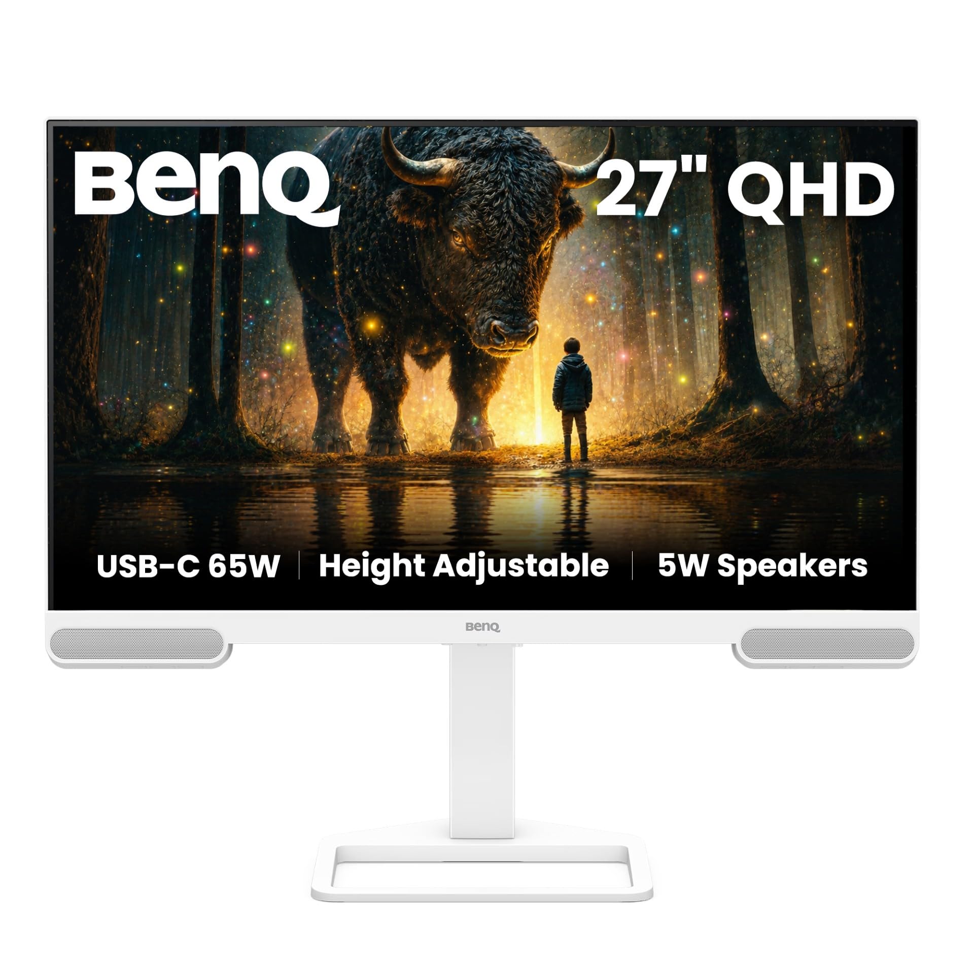 BenQ EW2790Q 27 QHD Premium Home Monitor with 99% sRGB, Height Adjustable Stand, Built-in 5W Speakers, 1 USB-C, USB Hub, 3 HDMI