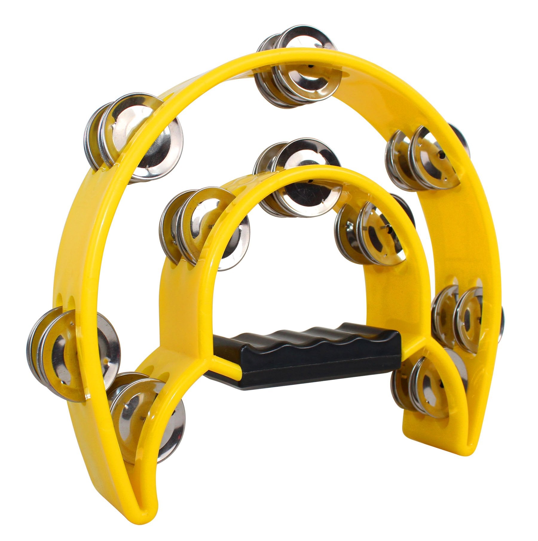 YMC TAM20YW Pro Half Moon Tambourine Double Cutaway Yellow