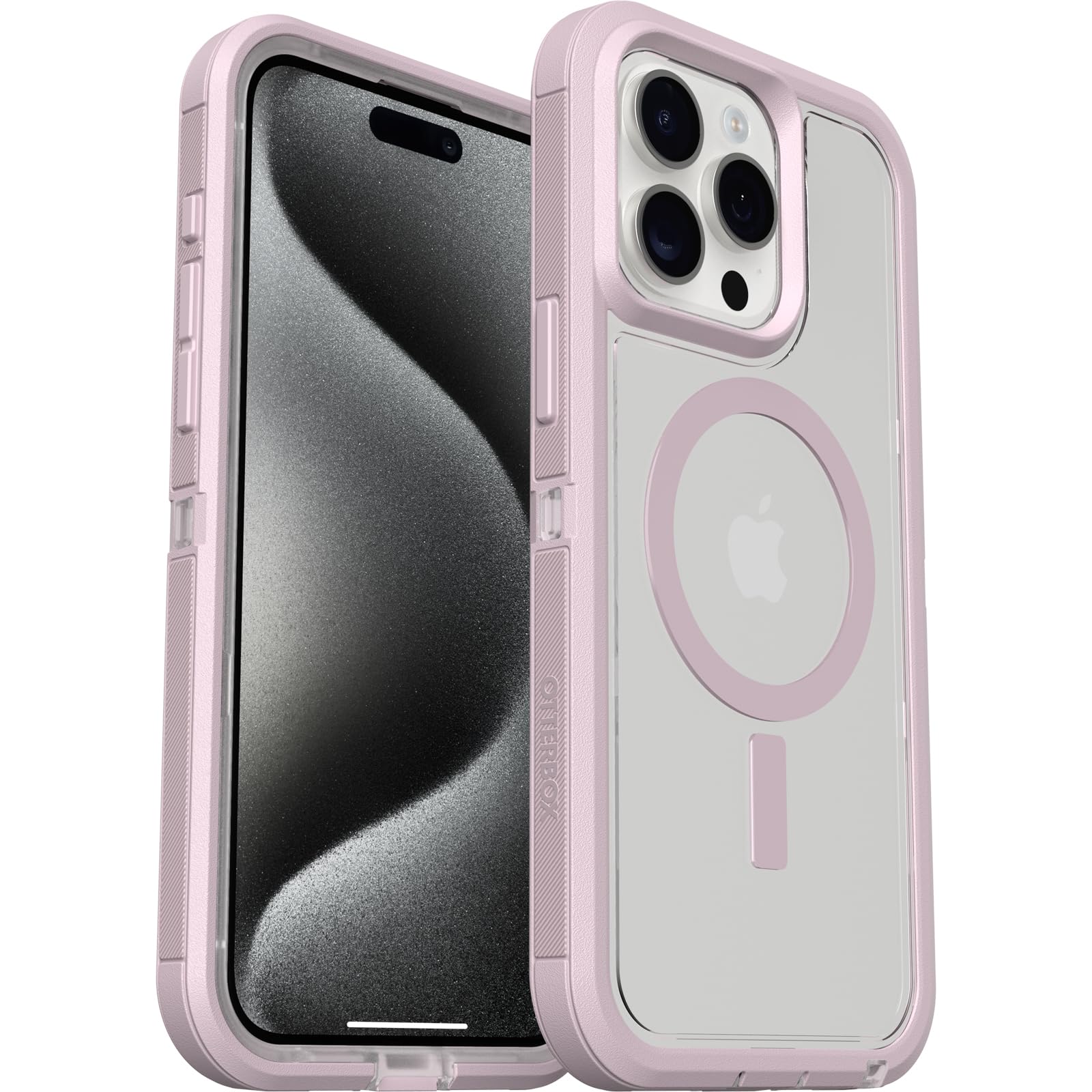 Otterbox Iphone 15 Pro Max (Only) Defender Series Xt Clear Case   Mountain Frost (Clear), Screenless, Rugged, Snaps To Magsafe,