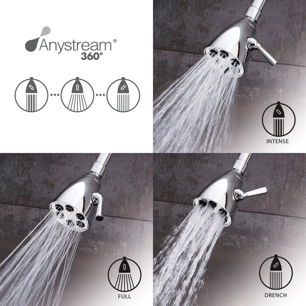 Speakman S-2252 Adjustable Shower Head - 2.5 GPM, High Pressure, Solid Brass, Polished Chrome Finish