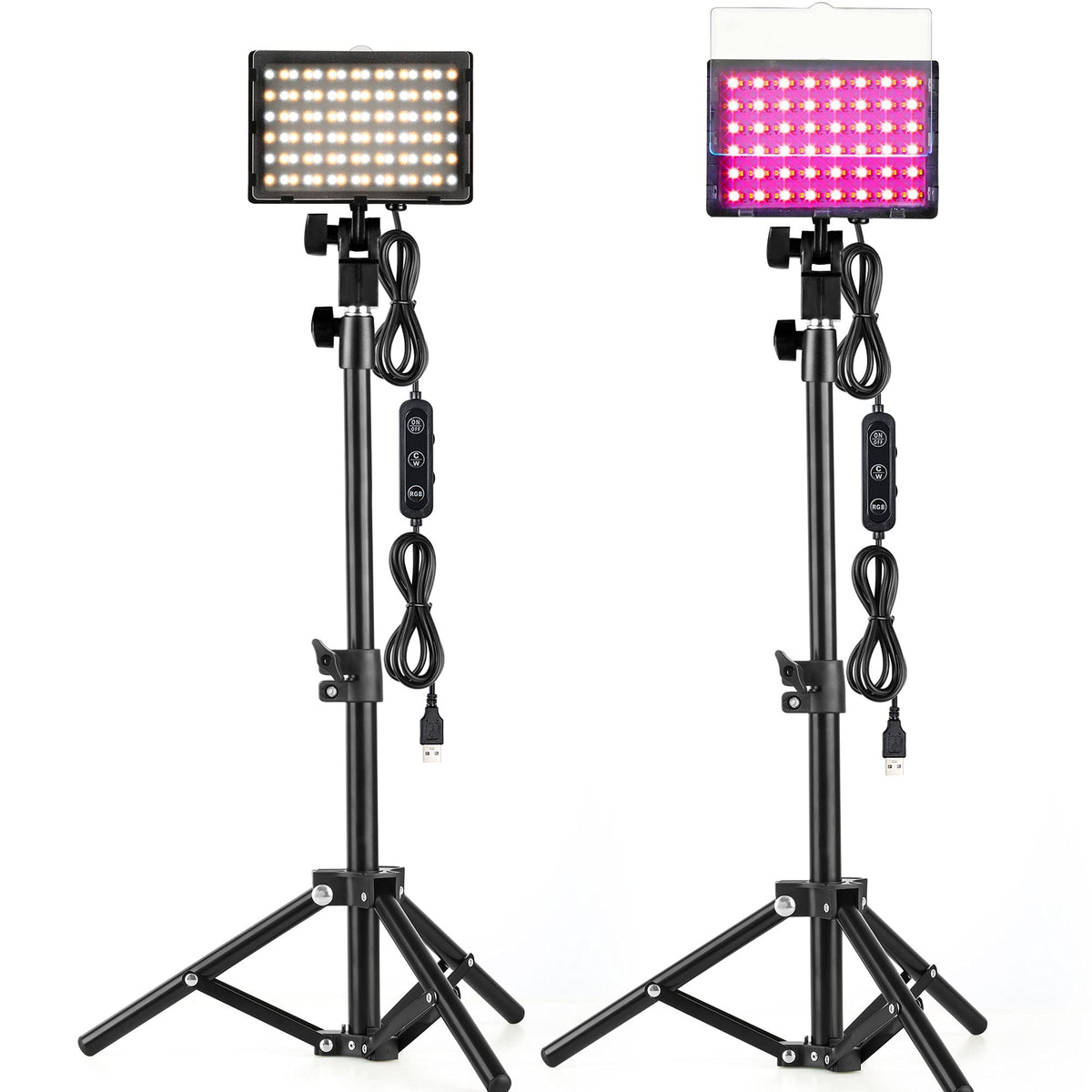 Rgb Photography Lighting,Usb Powered 2600K-6000K Led Tabletop Light With Stand, For Zoom Calls Video Conference Webcam Meeting T