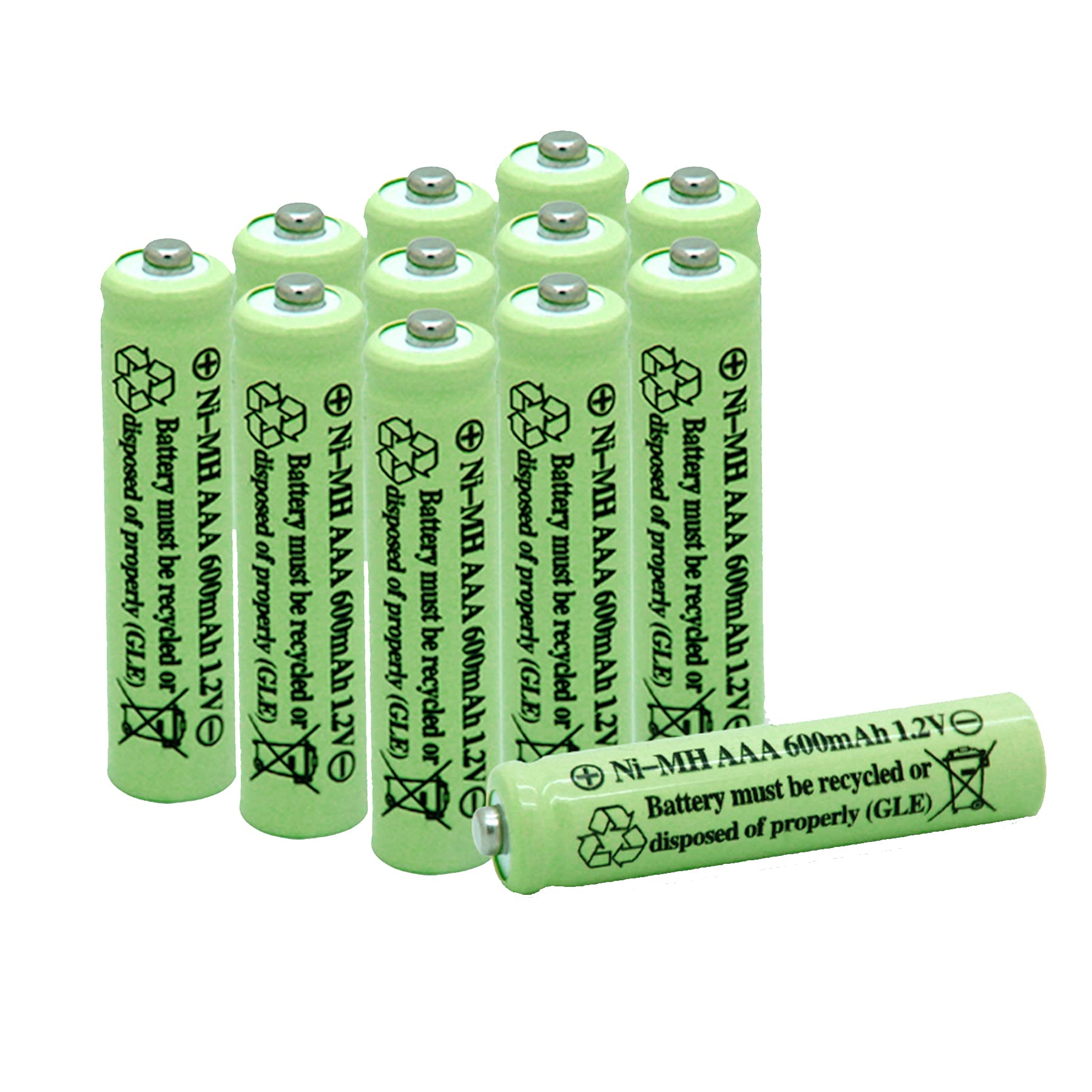 Qblpower Solar Light Batteries Aaa Triple A Nimh 600Mah 1.2V Rechargeable For Garden Lights Remotes Mice(12Pcs)