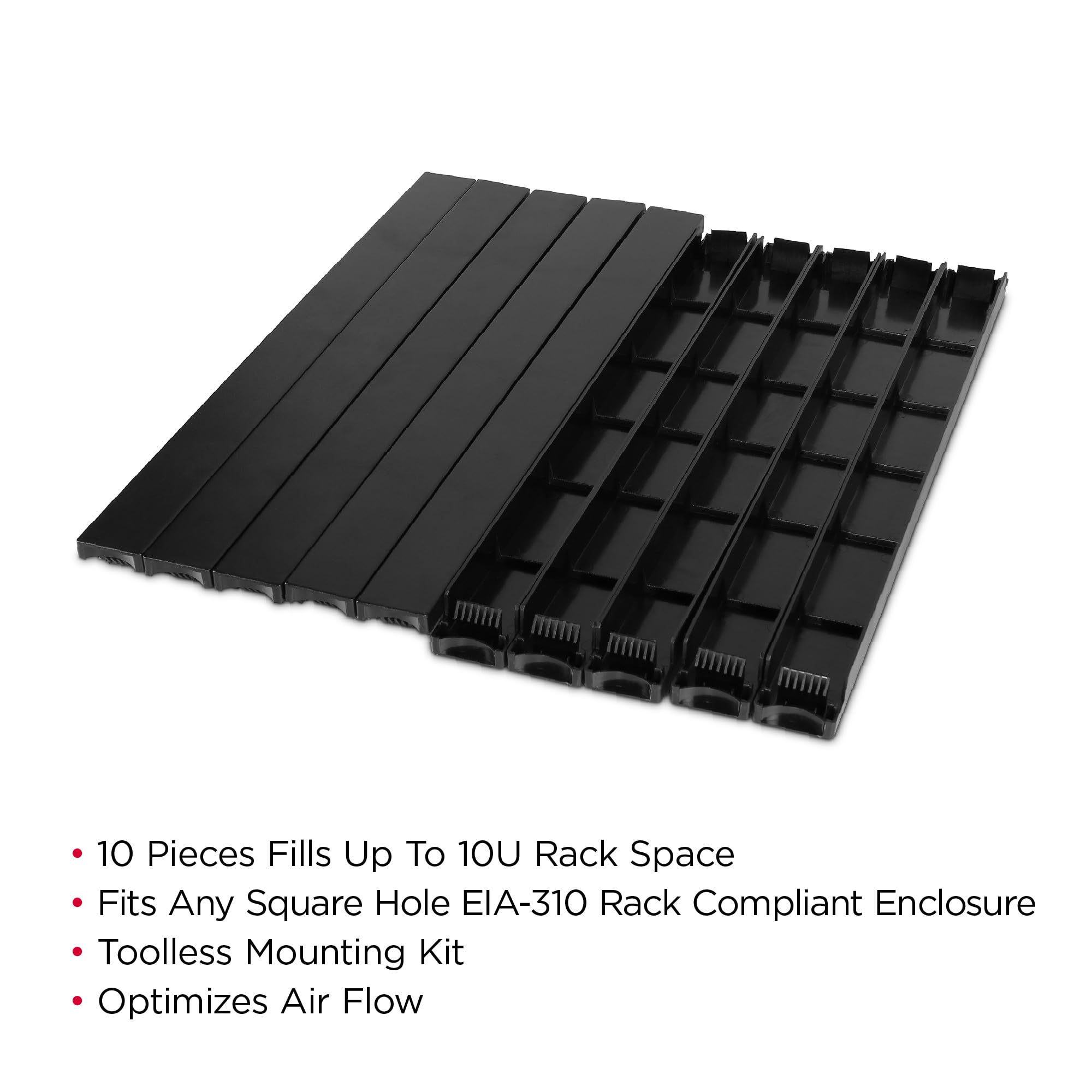 Cyberpower Cra20001 Carbon Rack Air Flow Management, Rack Blanking Panel Kit Cases, Black