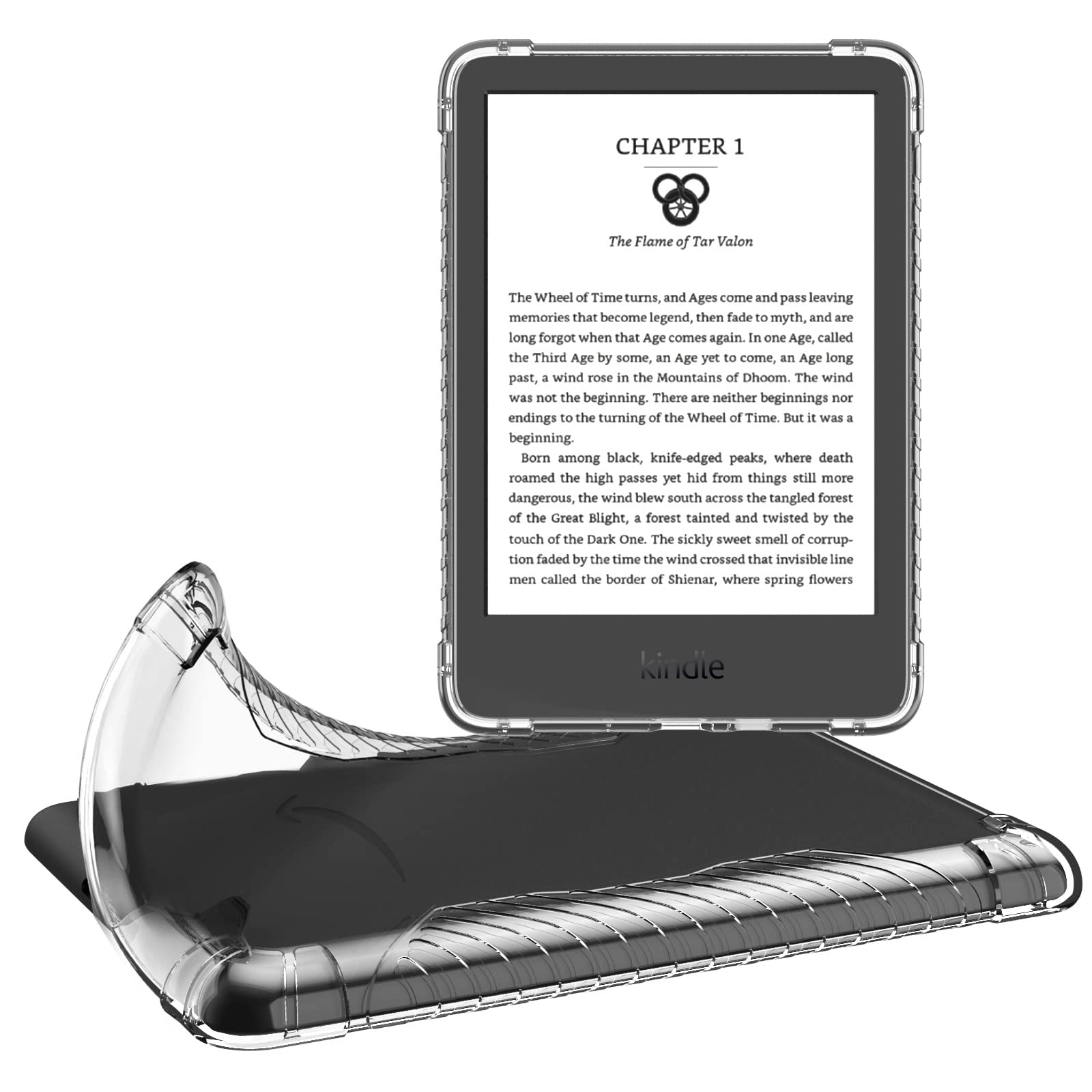 MoKo Case for 6' All New Kindle (11th Generation 2024/2022 Release), Ultra Clear Soft Flexible Transparent TPU Skin Bumper Back Cover Shell, Clear