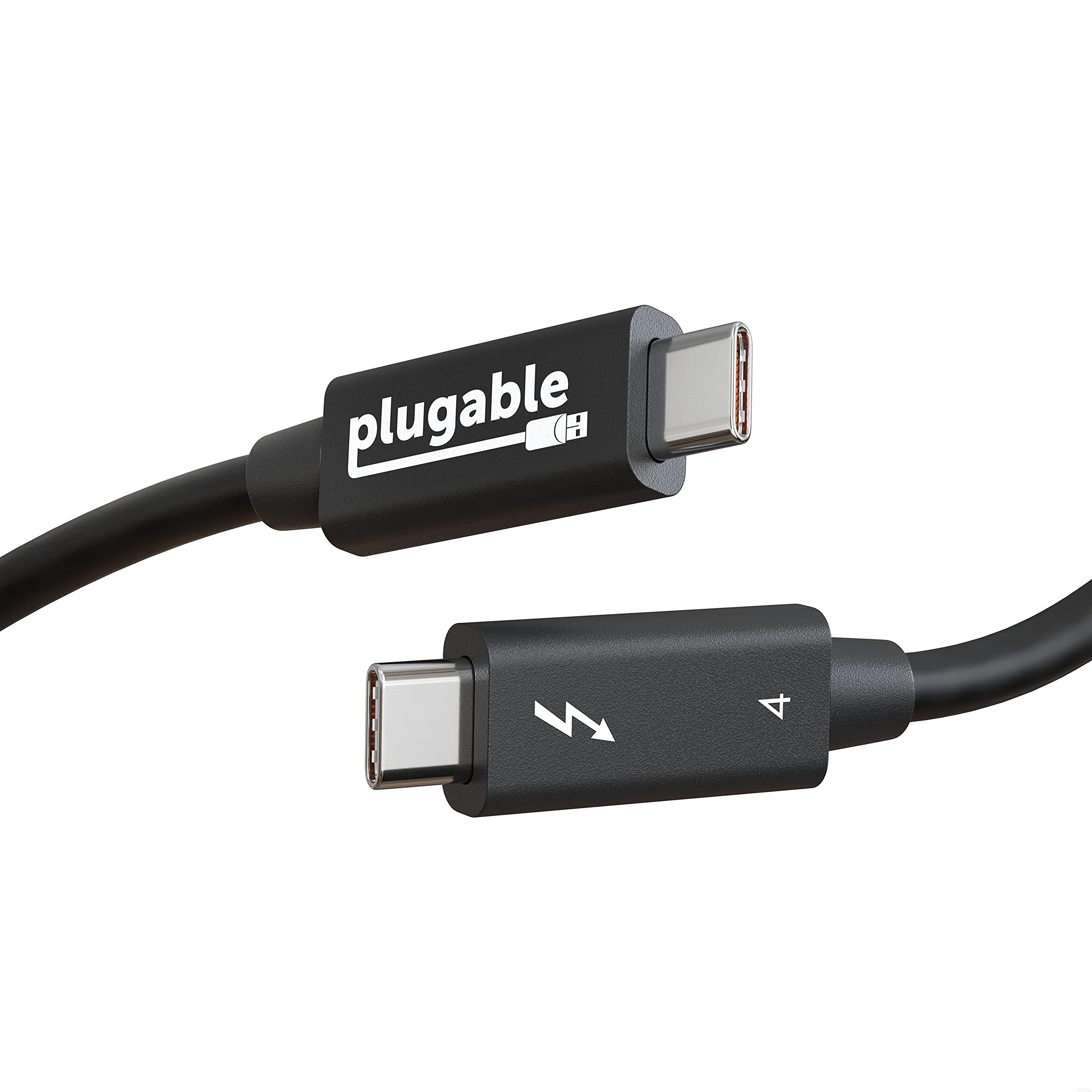 Plugable Thunderbolt 4 Cable [Thunderbolt Certified] 3.3ft USB4 Cable with 100W Charging, Single 8K or Dual 4K Displays, 40Gbps 
