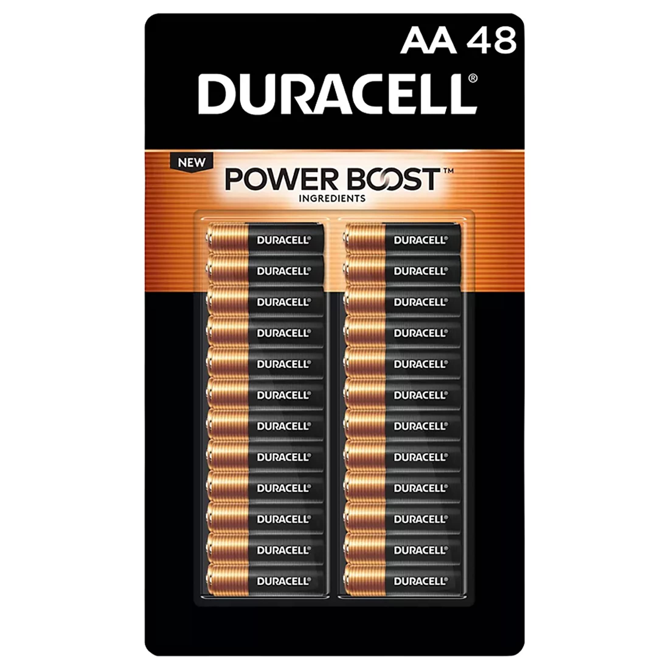 Duracell Coppertop Alkaline Manganese Dioxide Aa Battery, 1.5V, (Pack Of 48)