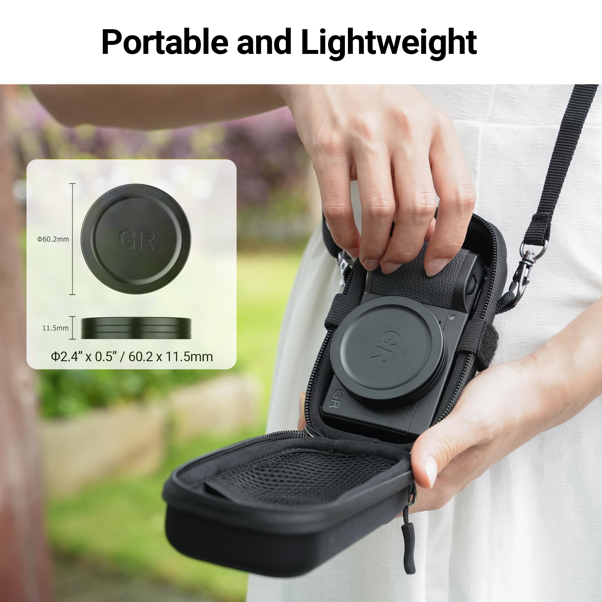 Jjc Aluminum Lens Cap Cover Protector For Ricoh Gr Iiix Gr Iiix Hdf Gr3X Hdf Gr Iii Gr Iii Hdf Gr3 Hdf Gr Ii Gr2 With Soft Eva I