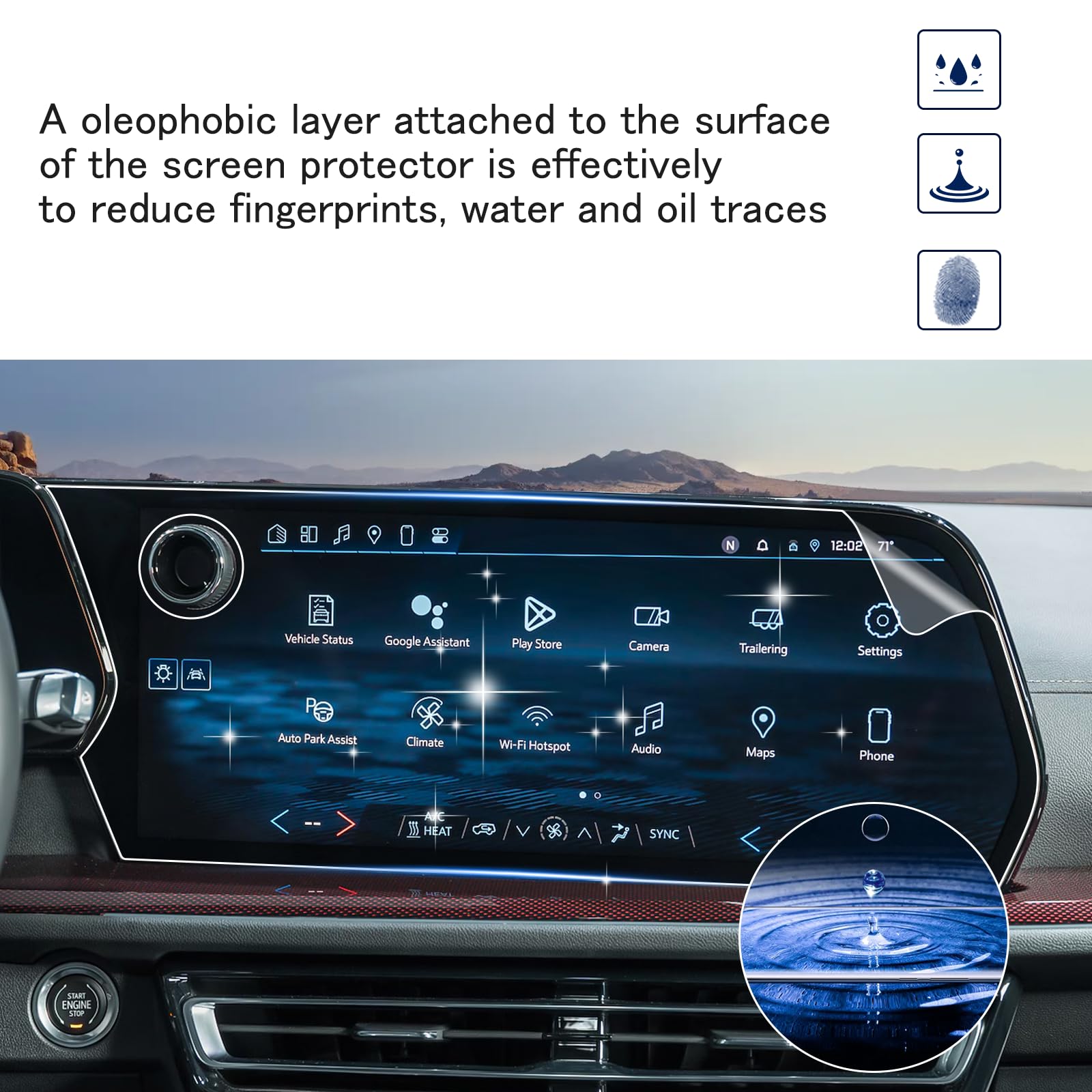 Shaohao 2Pcs 2024 2025 Chevy Traverse Screen Protector For 2024 2025 Chevy Traverse & Blazer Ev Accessories Traverse (Ls/Lt/Z71/Rs) & Blazer Ev (Lt/Rs/Ss) 17.7 In Diagonal Touchscreen Hd Display Cover