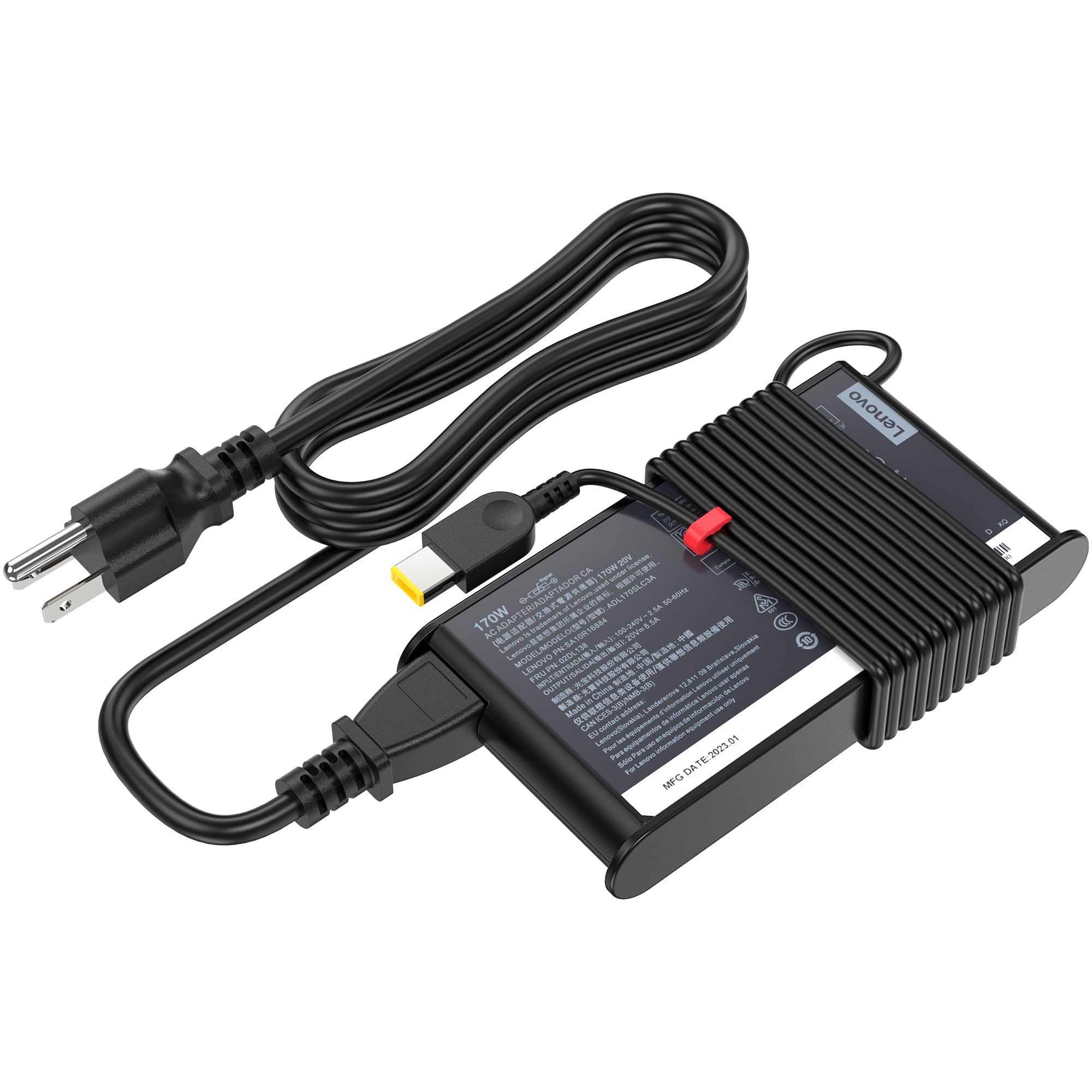 170W Charger 20V 8.5A For Lenovo Legion Slim 5 Yoga Pro 9I Lenovo Thinkpadx1 Extreme P16 P16V Lenovo Ideapad Pro 5 Loq 15Aph8 6I