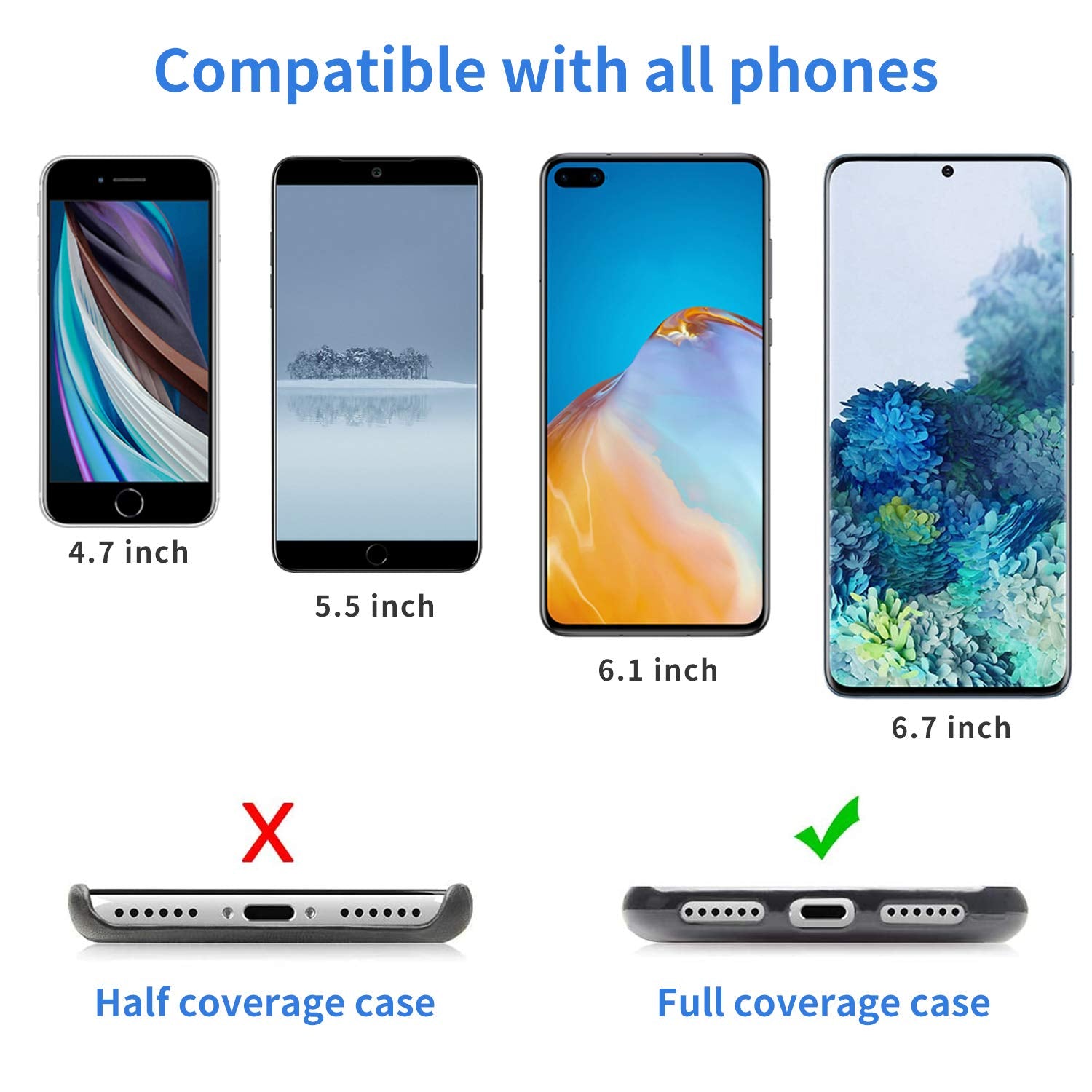 Outxe Phone Lanyard   4   Pads, 1   Adjustable Neck Strap, 1   Wrist Strap, Nylon, Compatible With All Smartphone