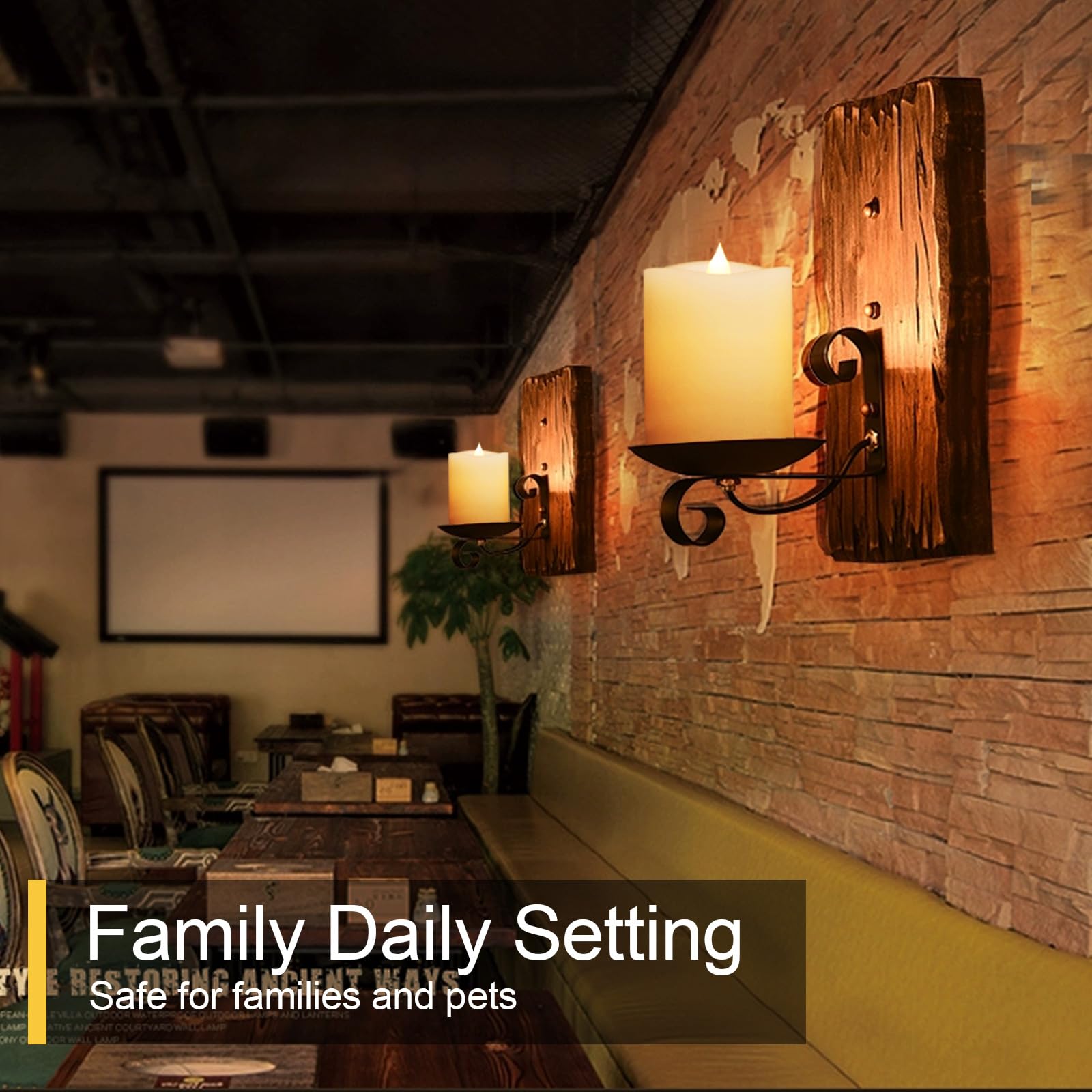 Genwelled Life Plus 3X4 Flameless Candles With Remote Set Of 1, 4 Inch Battery Candles Flickering With Timer, Led Pillar Candle