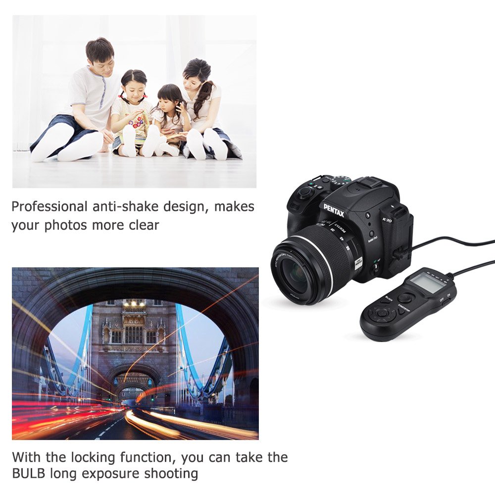 Jjc Wired Intervalometer Timer Shutter Release Remote For Pentax K-70 Kp Fujifilm Fuji X-S10 X-T200 Replaces Pentax Cs-310