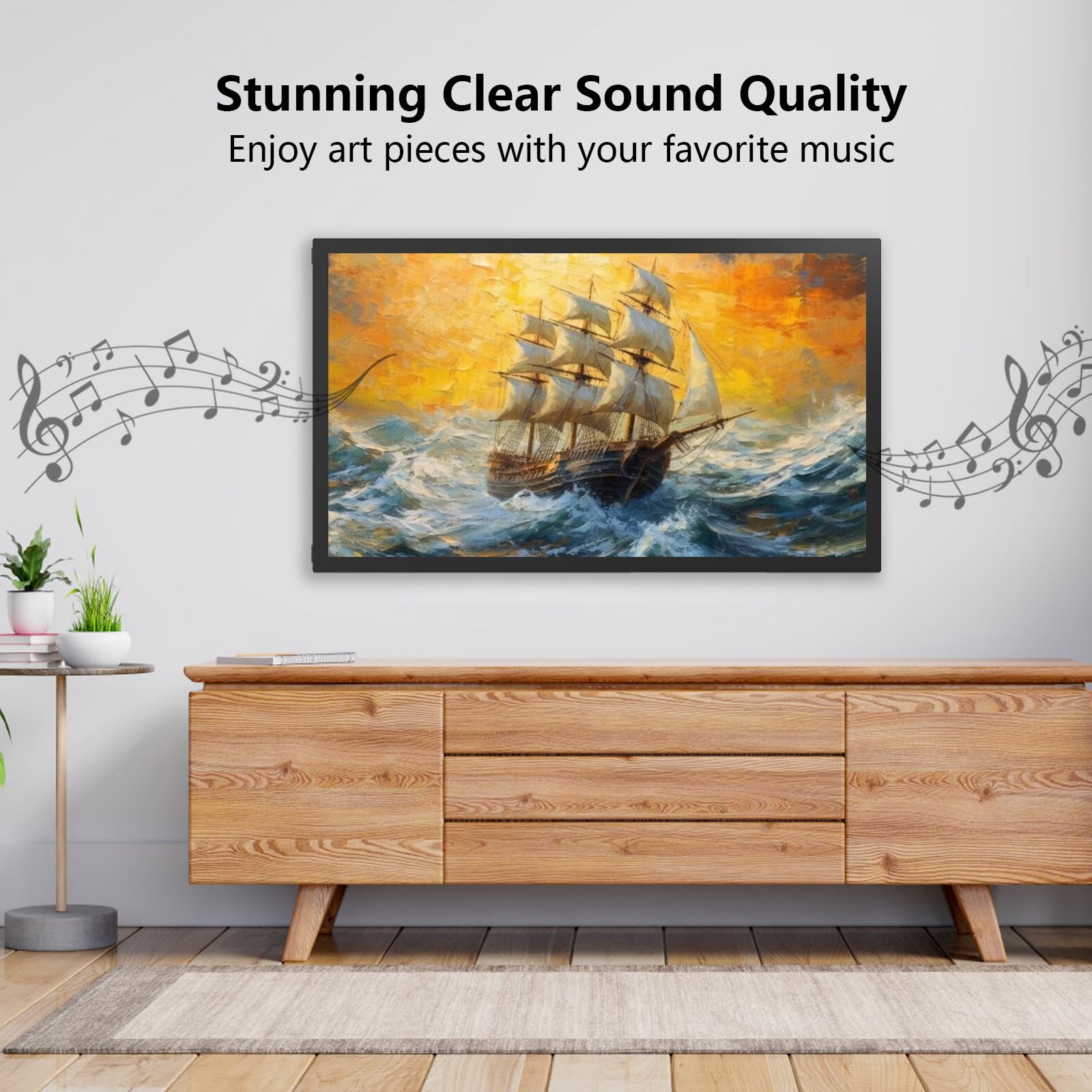 64Gb Frameo Wifi Digital Picture Frame 21.5 Inch Digital Photo Frame 1920X1080 Fhd Ips,Touch Screen,Auto Rotate,Motion Sensor, W