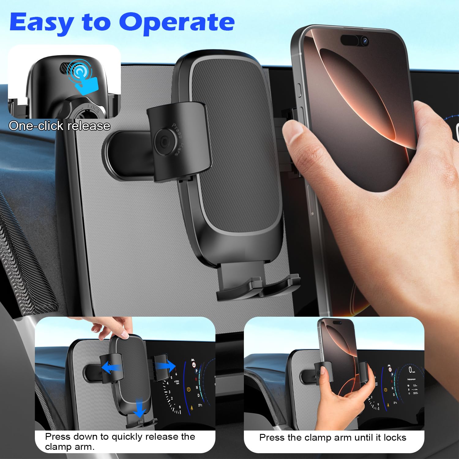 Alafly Car Phone Holder Mount For Hyundai Ioniq 5, Magnetically Attaches To Metallic Dashboard For 2024 2025 Hyundai Sonata, Kon