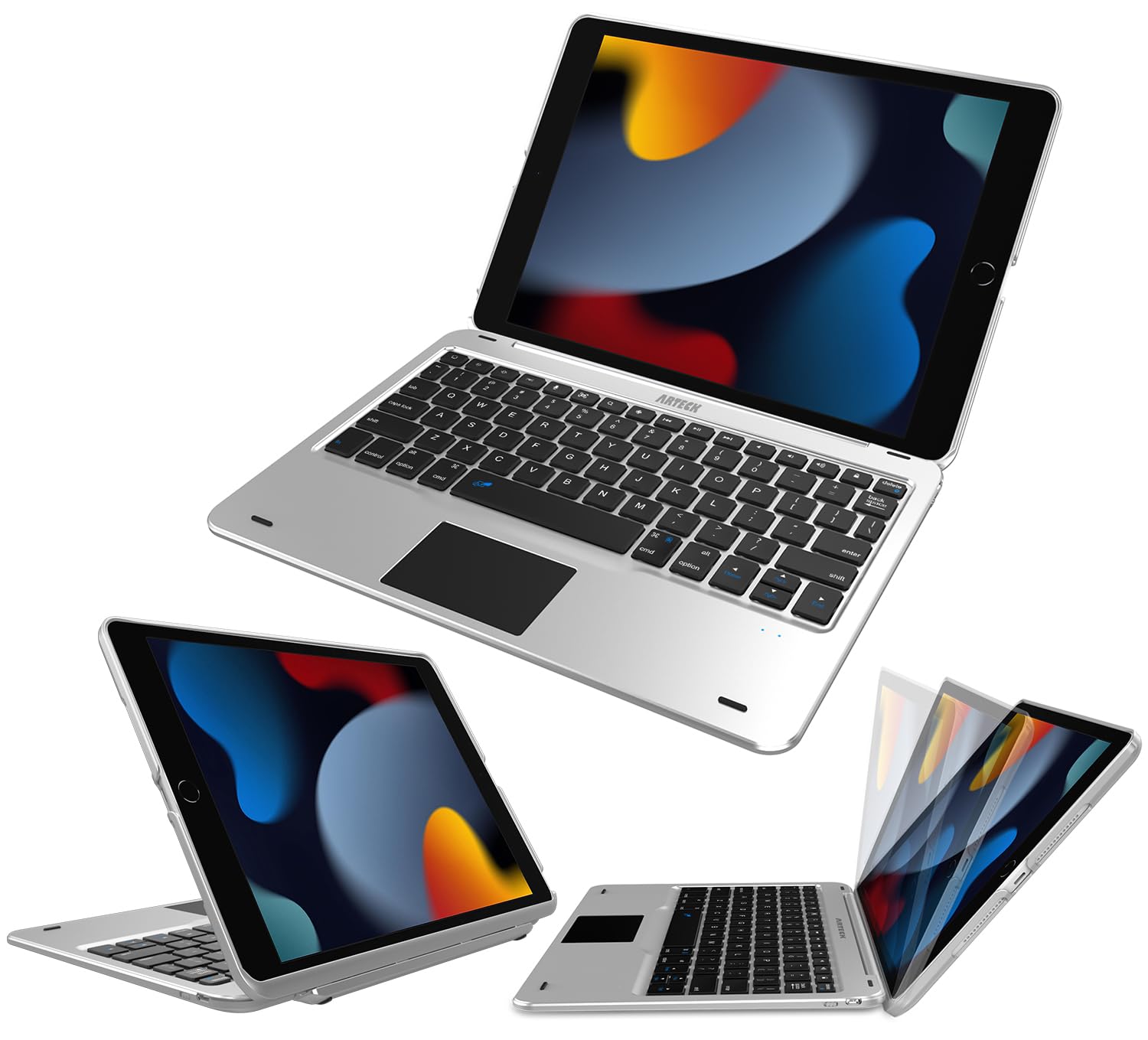 Arteck Ipad 9Th Gen 10.2 Inch 2021 Keyboard Case With Track Pad, Bluetooth Keyboard With Folio Full Protection Case And Touch Pa