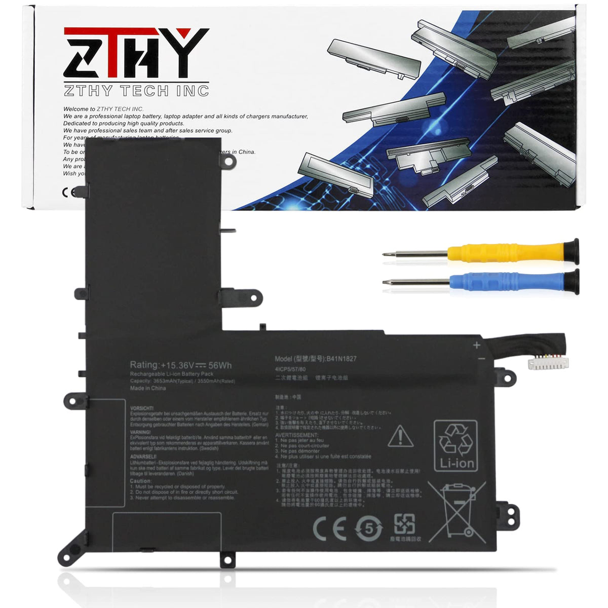 Zthy B41N1827 Battery Replacement For Asus Zenbook Flip 15 Ux562 Ux562F Ux562Fa Ux562Ia Ux562Fd Ux562Iq Ux562Ug Q526 Q526F Q526F