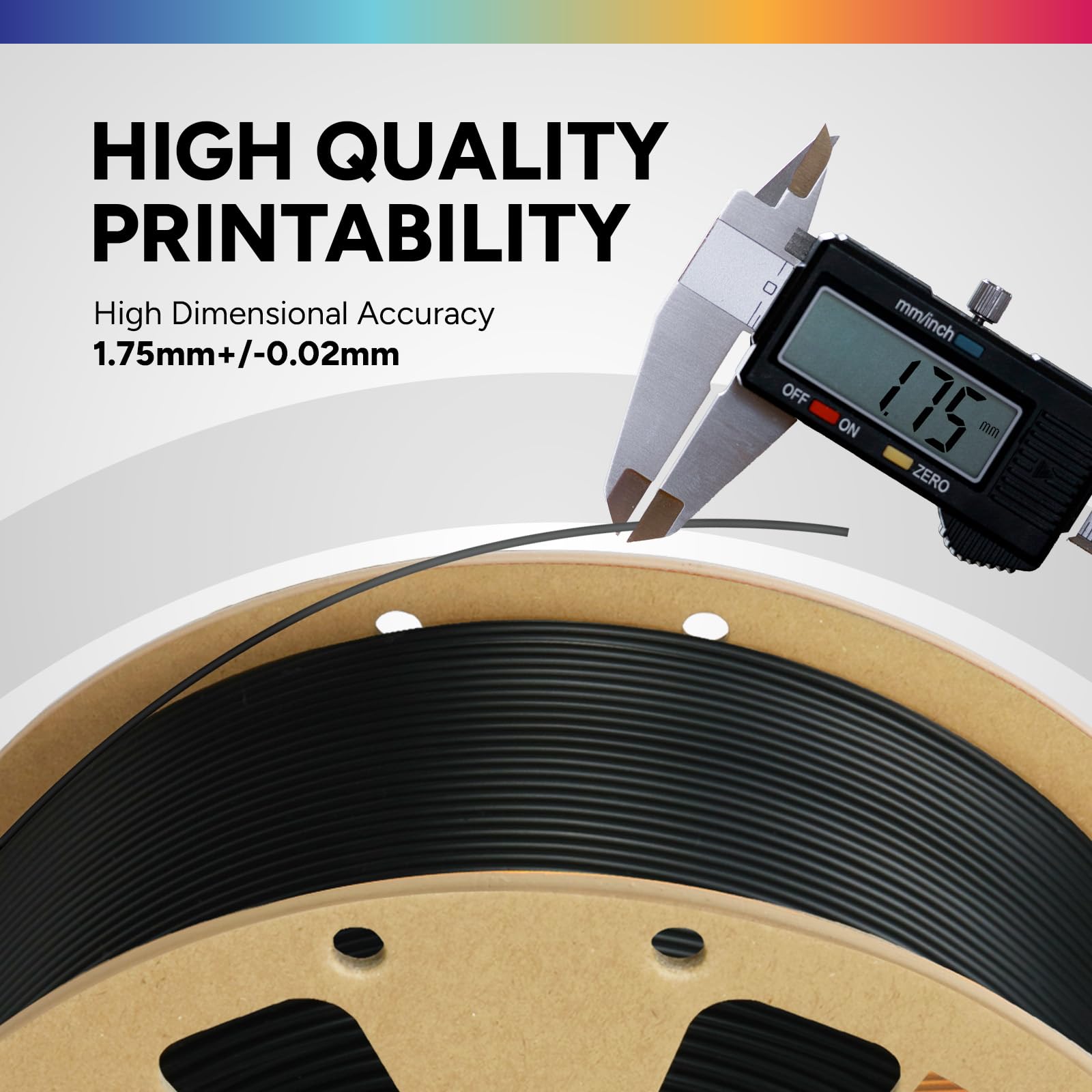 Overture Pla Filament 1.75Mm, Neatly Wound 3D Printer Filament 1Kg Spool (2.2Lbs), Dimensional Accuracy +/- 0.02 Mm, Fit Most Fd