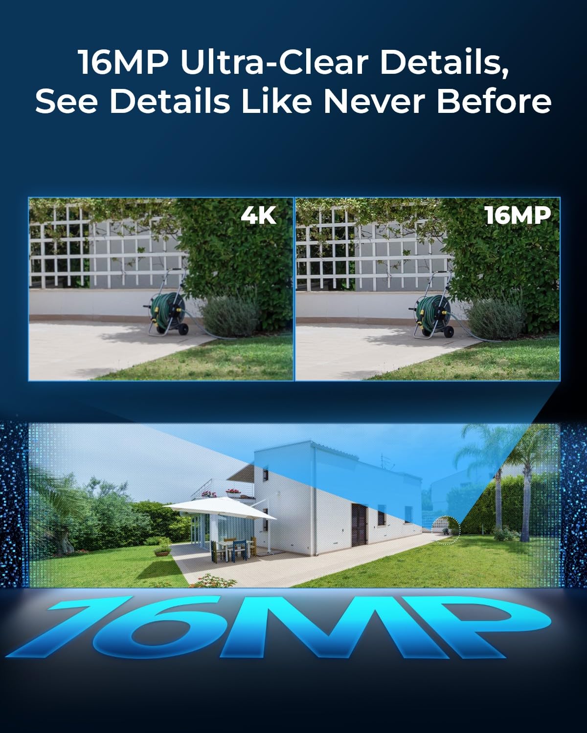 Reolink Duo 3 Poe 16Mp Uhd Dual Lens Poe Security Camera With 180� Panoramic View, Motion Track, F1.6 Color Night Vision, Person/Vehicle/Animal Detection, 2 Way Talk, Supports 24/7 Recording