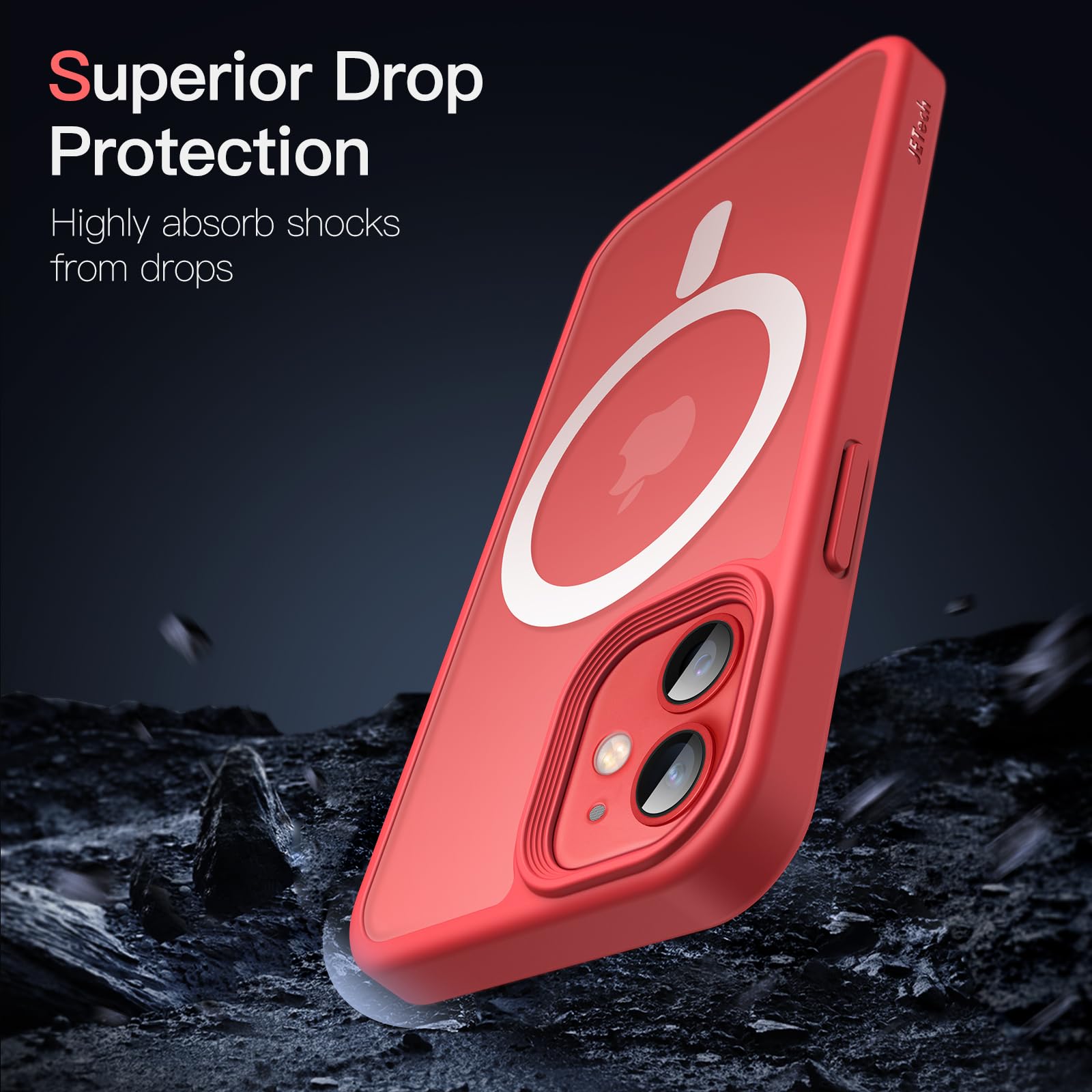 Jetech Magnetic Case For Iphone 12 Mini 5.4 Inch Compatible With Magsafe, Translucent Matte Back Slim Shockproof Phone Cover (Re