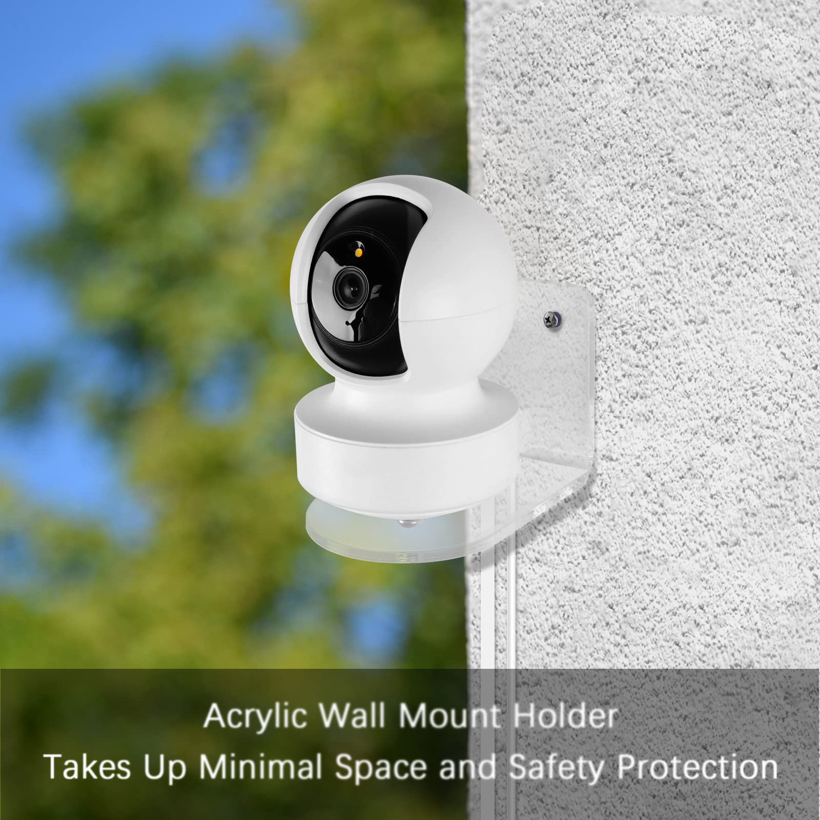 Tiuihu Acrylic Wall Mount Bracket/Holder Compatible With Kasa Indoor Pan/Tilt Smart Security Camera And Tp Link Tapo C210/C200