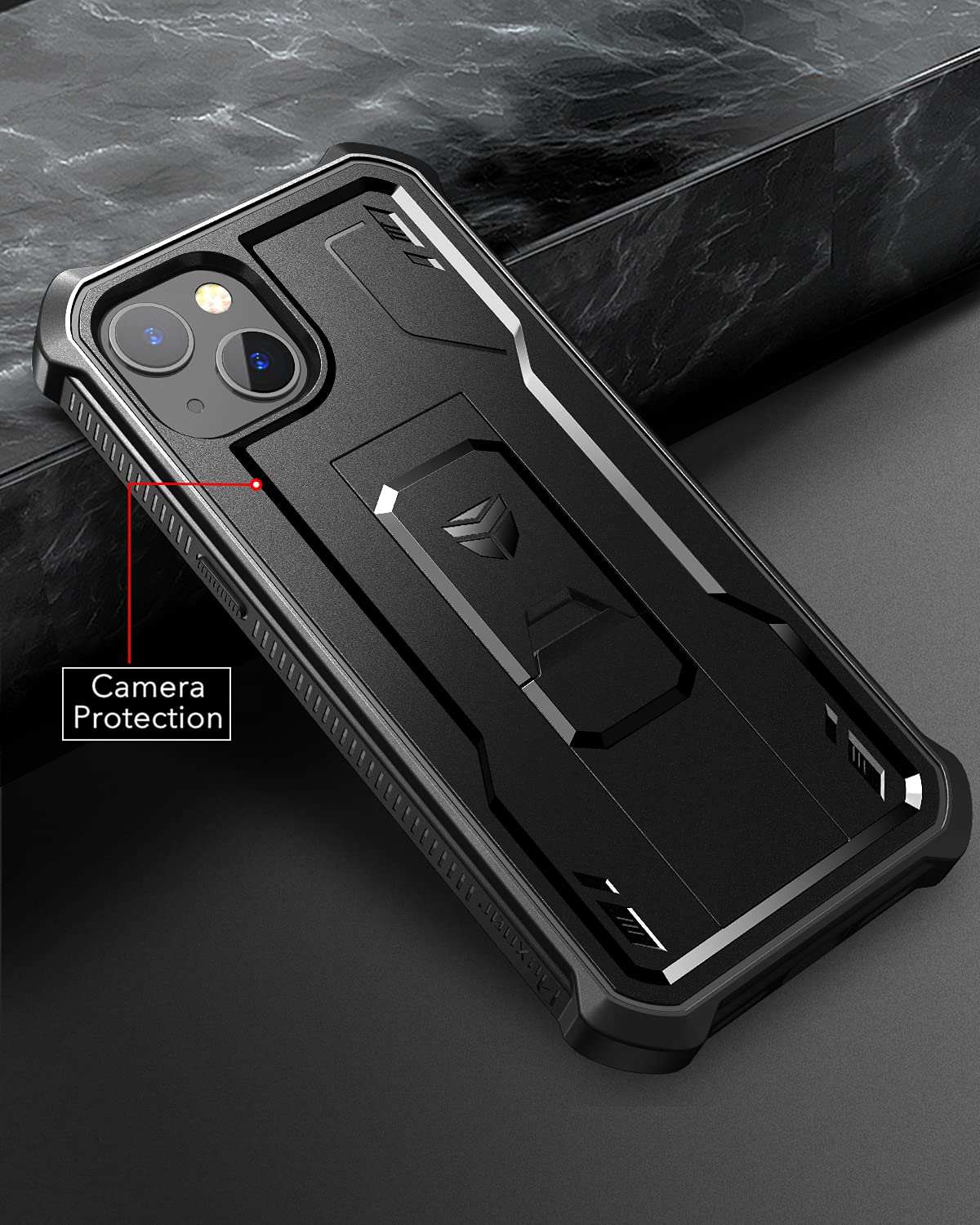 Dexnor For Iphone 14 Case For Iphone 13 Case 6.1 Inch, [Built In Screen Protector And Kickstand] Heavy Duty Military Grade Prote