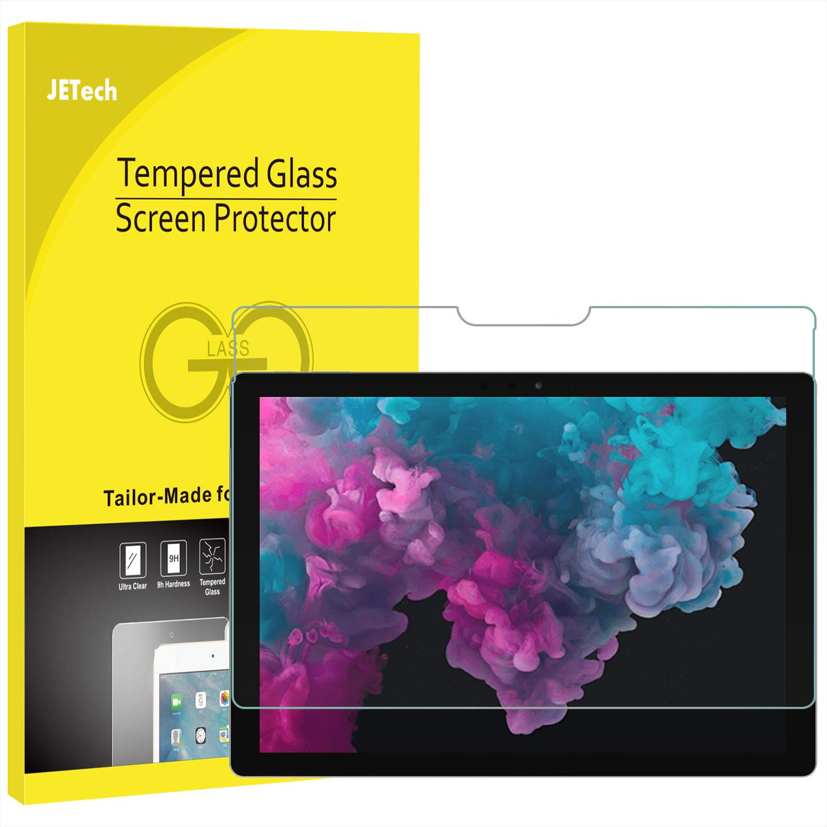 Jetech Screen Protector For Microsoft Surface Pro 6/5/4, Tempered Glass Film