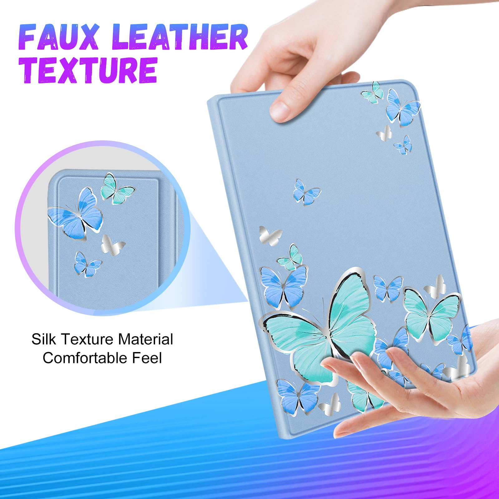 Uppuppy For Kindle Paperwhite 11Th Generation Case 6.8 Inch 2021 / Paperwhite Signature Edition Cute Women Girls Butterfly Teen