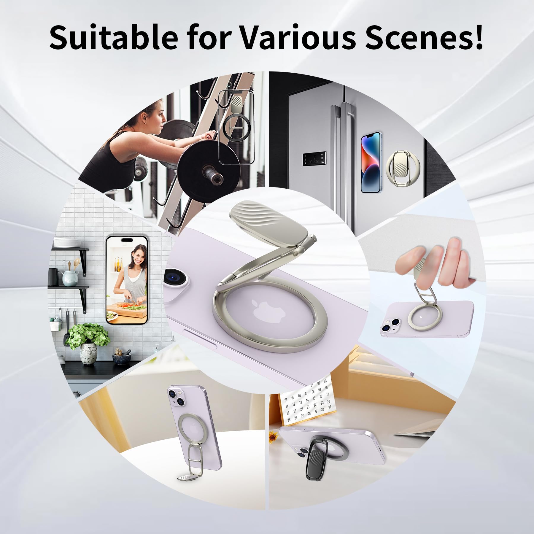 Allengel For Husband Magnetic Phone Grip Ring Holder For Magsafe, Magnet Cell Phone Grip Stand Finger Ring Kickstand Magnetic Co