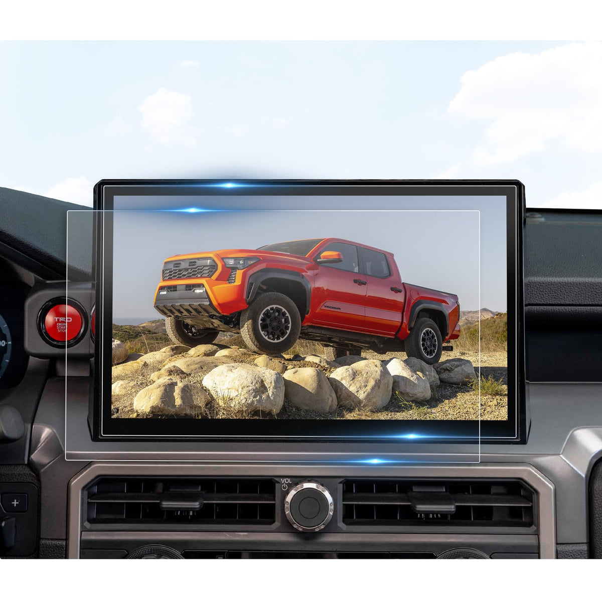Bibibo 2Pcs For 2024 2025 Toyota Tacoma Screen Protector 2024 2025 Toyota Tacoma Limited 14 Inch Pet Nano Film [Anti Glare Anti Glare Scratch Ultra-Clear] 2024 2025 Toyota Tacoma Accessories Radio Screen Protector 2024 Tacoma Limited