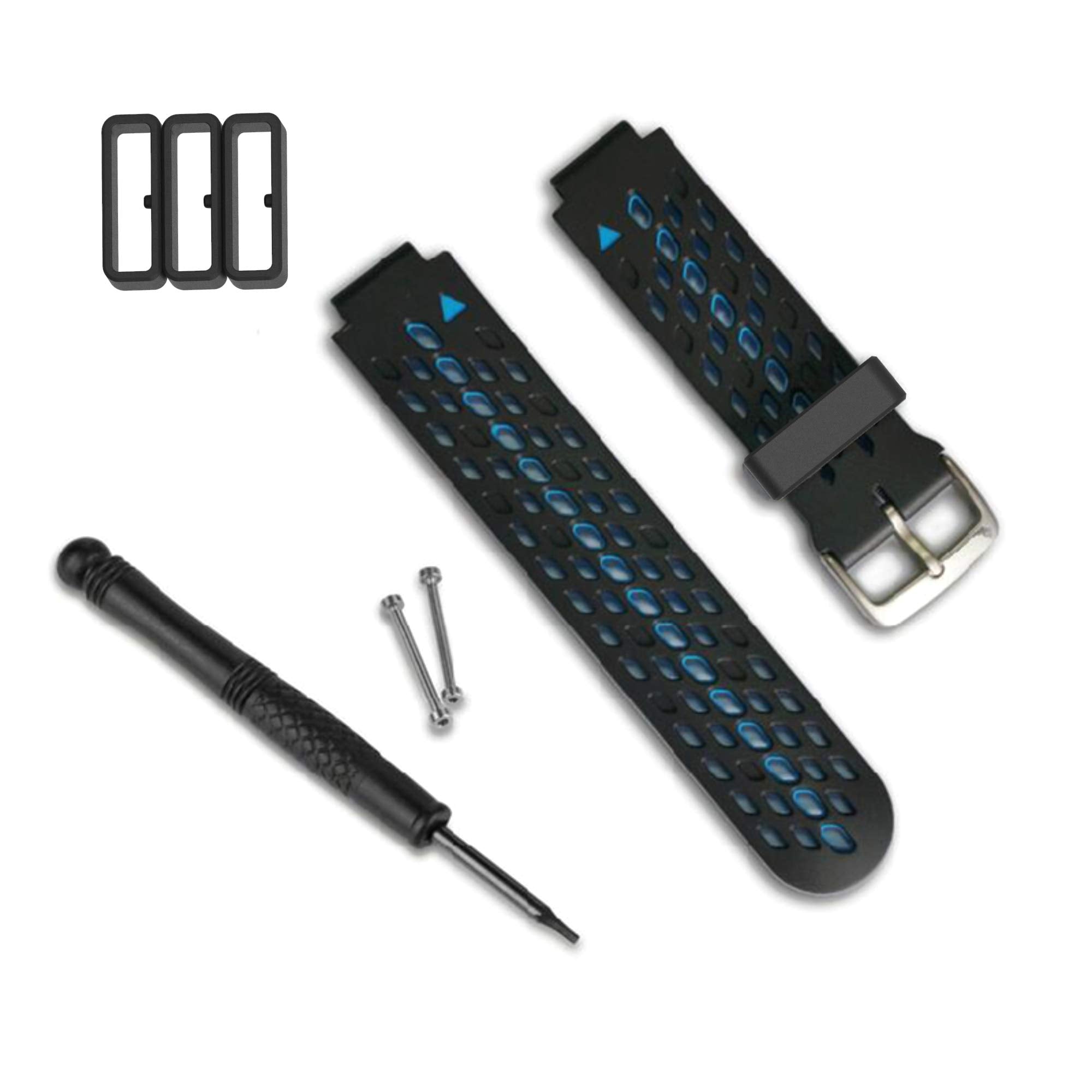 6 Pack Fastener Rings Compatible With Garmin Forerunner 35/235/265/735Xt, For Forerunner 945/935 Band Keeper, Silicone Replaceme