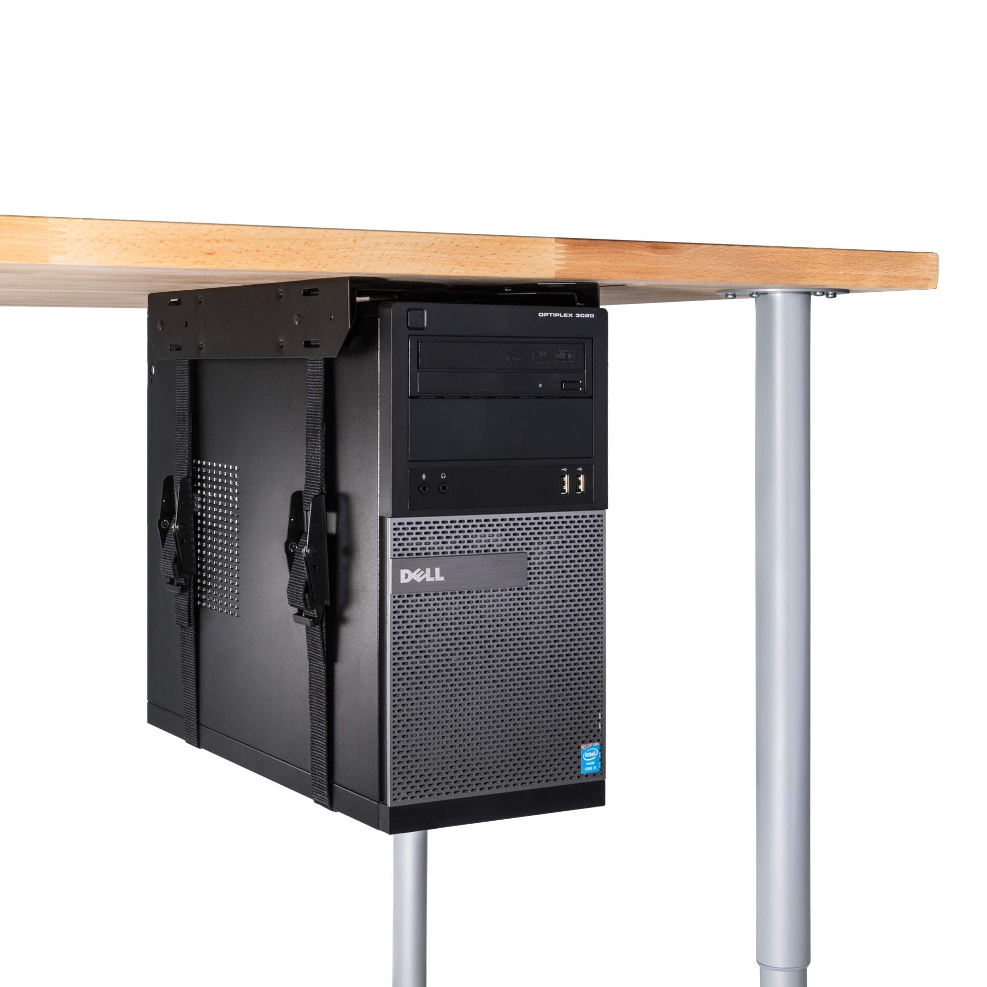 Penn Elcom Under Desk Computer Mount, Adjustable With Slide Out Access, 71 Inches   Pc Tower Holder