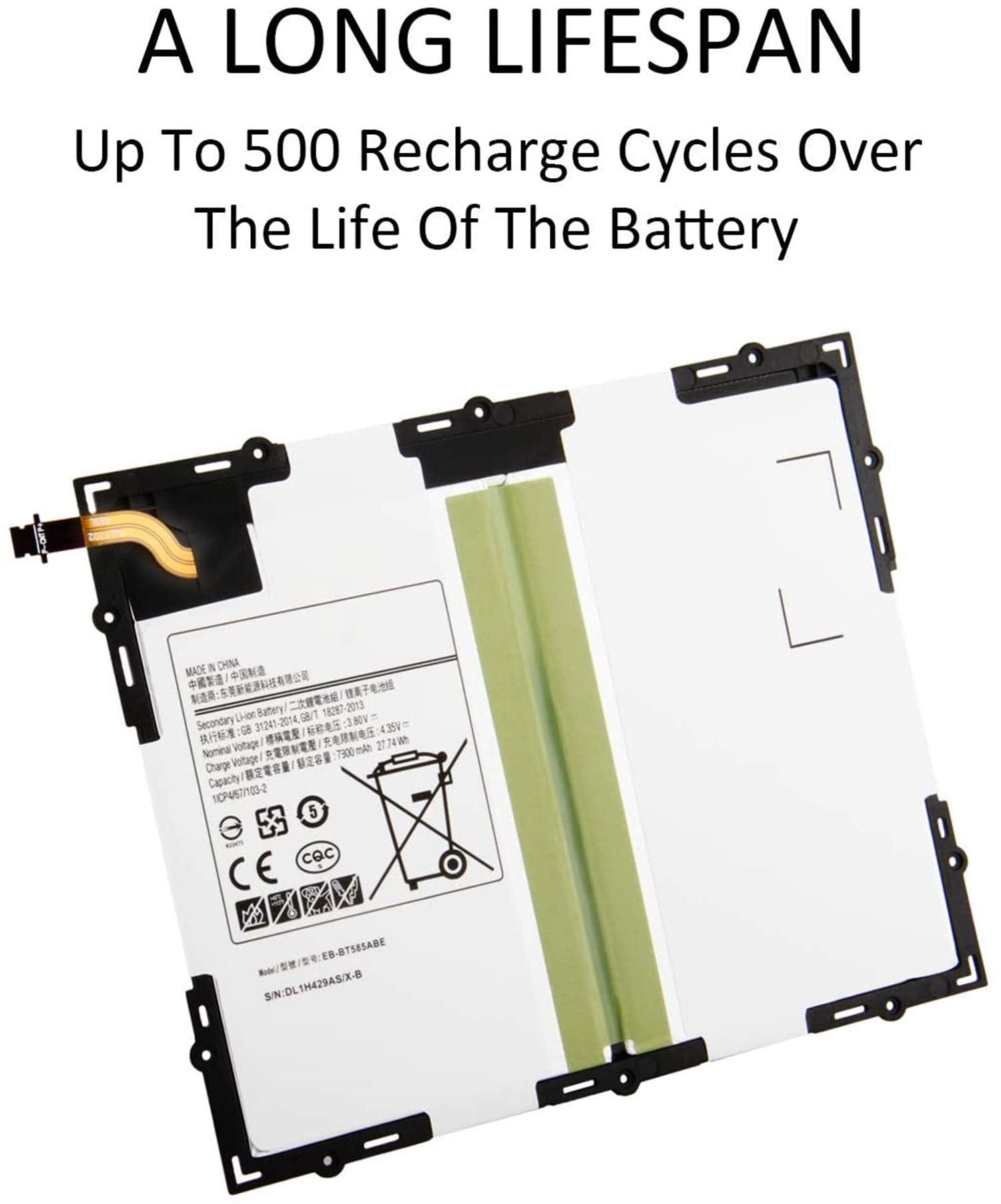 Eb Bt585Aba Eb Bt585Abe Gh43 04628A Tablet Battery Replacement For Samsung Galaxy Tab A 10.1 10.1'' 2016 Sm T580 Sm T585(3G,4G/L