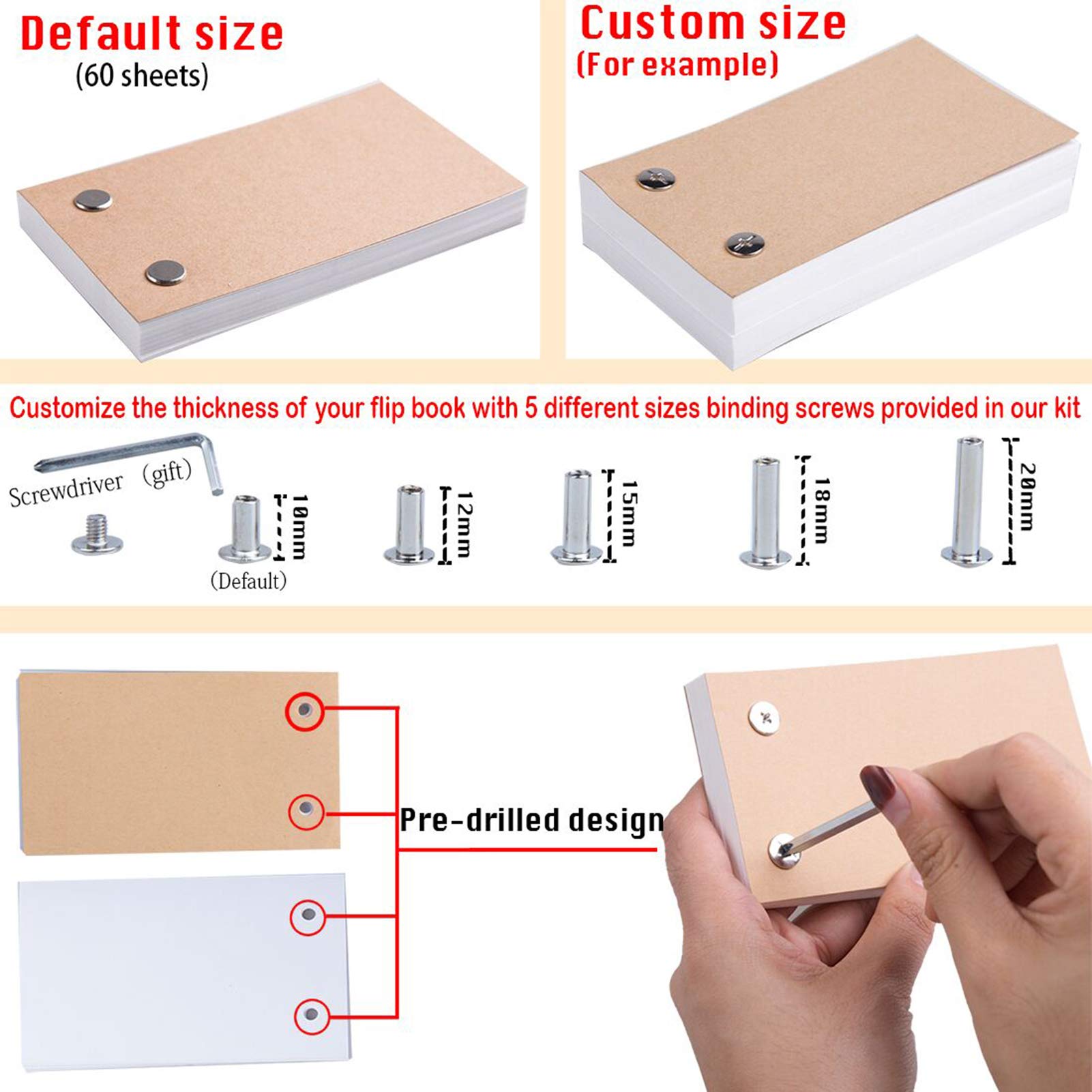 Flip Book Kit, Neeho Flipbook Kit With Light Pad For Drawing And Tracing With 300 Sheets Premium Pre Drilled Flipbook Paper, Led