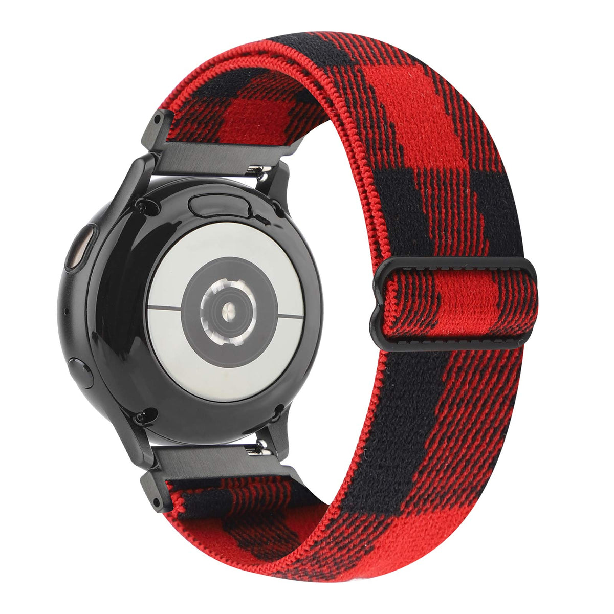 Elastic Bands For Galaxy Watch 4 Band 40Mm/44Mm Classic 42Mm/46Mm 20Mm Stretchy Wristband Strap For Samsung Galaxy Active 2 40Mm 44Mm/Galaxy Watch 42Mm/Watch3 41Mm/Gizmo Watch 2/1 (Red Buffalo Plaid)