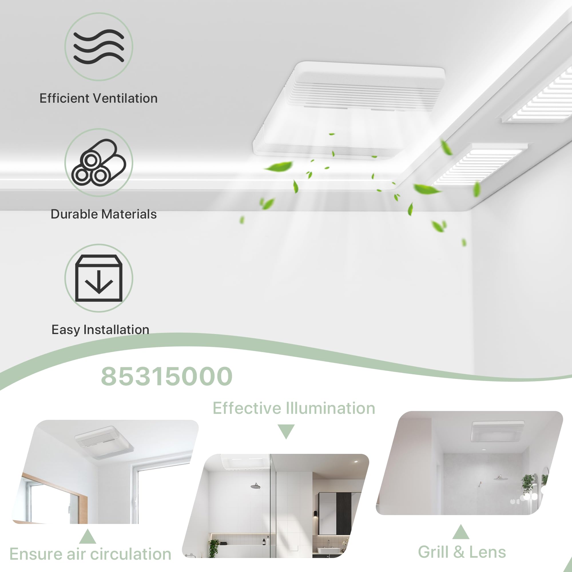 85315000 Vent Fan Cover Grille And Lens Replacement Parts For Nutone Bathroom Ventilation Plastic Cover,Bathroom Fan Exhaust Fit