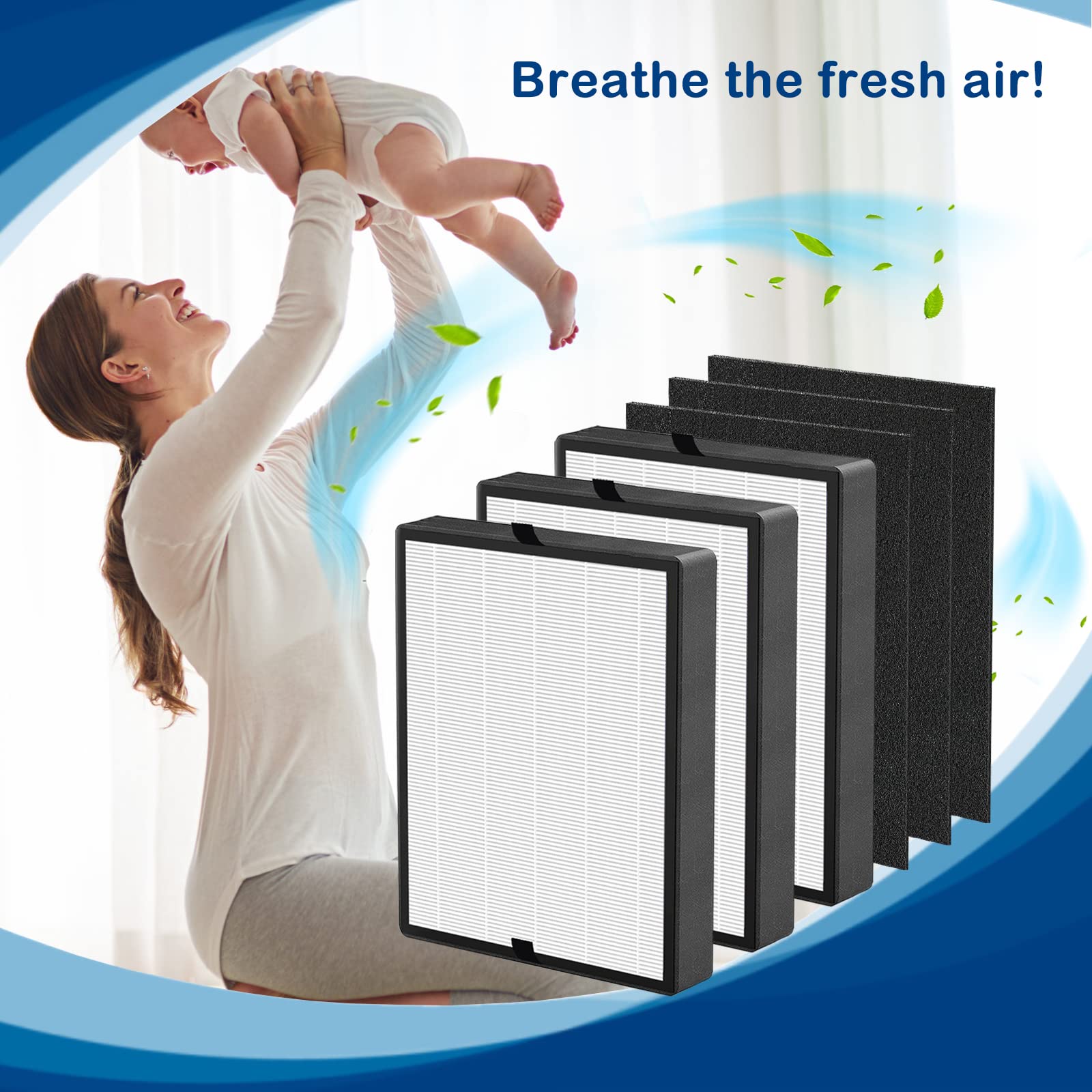 45I True Hepa Replacement Filter Compatible With Breathesmart Flex And 45I Air Cleaner Purifier, 3 H13 True Hepa Filters With 3