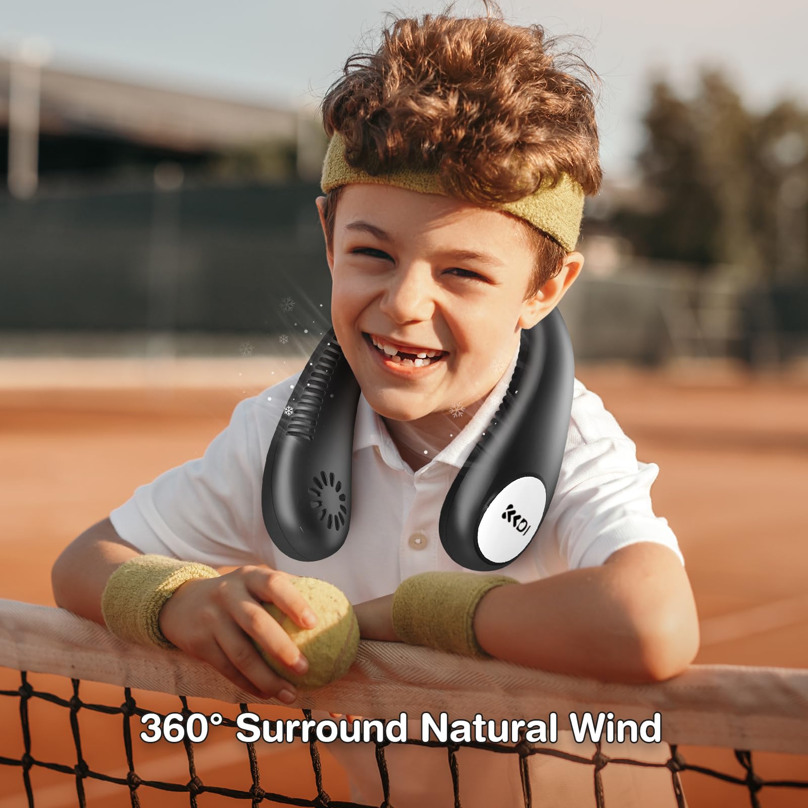 Kids Neck Fan, Portable Bladeless Fan For Kid 4 14Y Girls & Boys, 2600Mah Usb Personal Mini Fan Cooling Fan For Travel/Camping/S