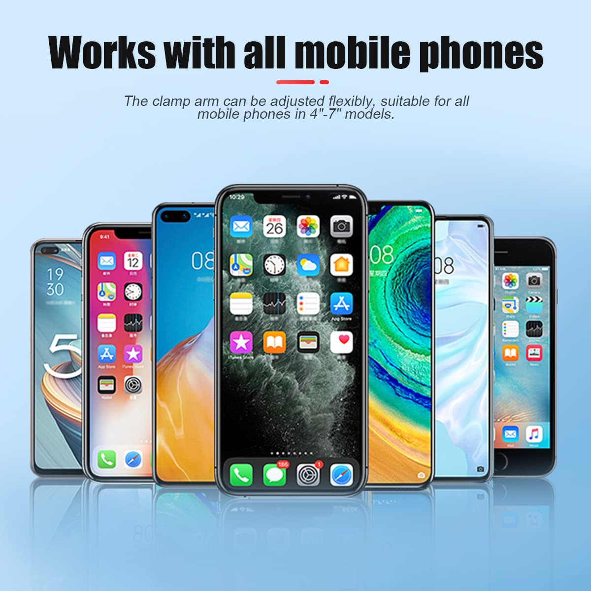 Cell Phone Holder For Car, Car Cellphone Mount Clip, 360Rotatable Phone Holder For Car Sun Visor, Universal For Iphone 13/12 Pro