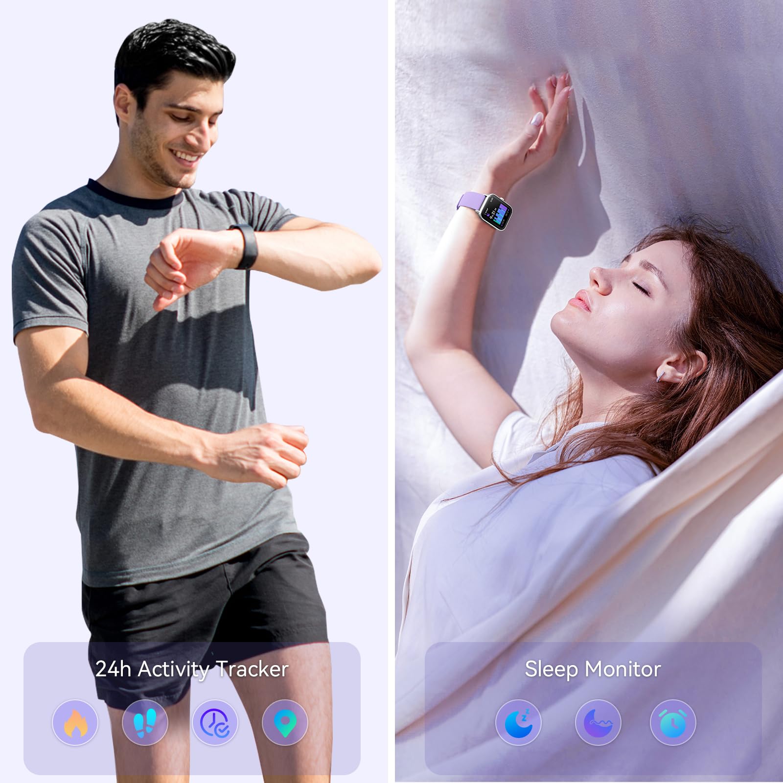 Smart Watch, Alexa Built In, Stable Bluetooth Call, 2024 Newest Fitness Tracker With Heart Rate/Spo2/Stress/Sleep Monitor, 100 S