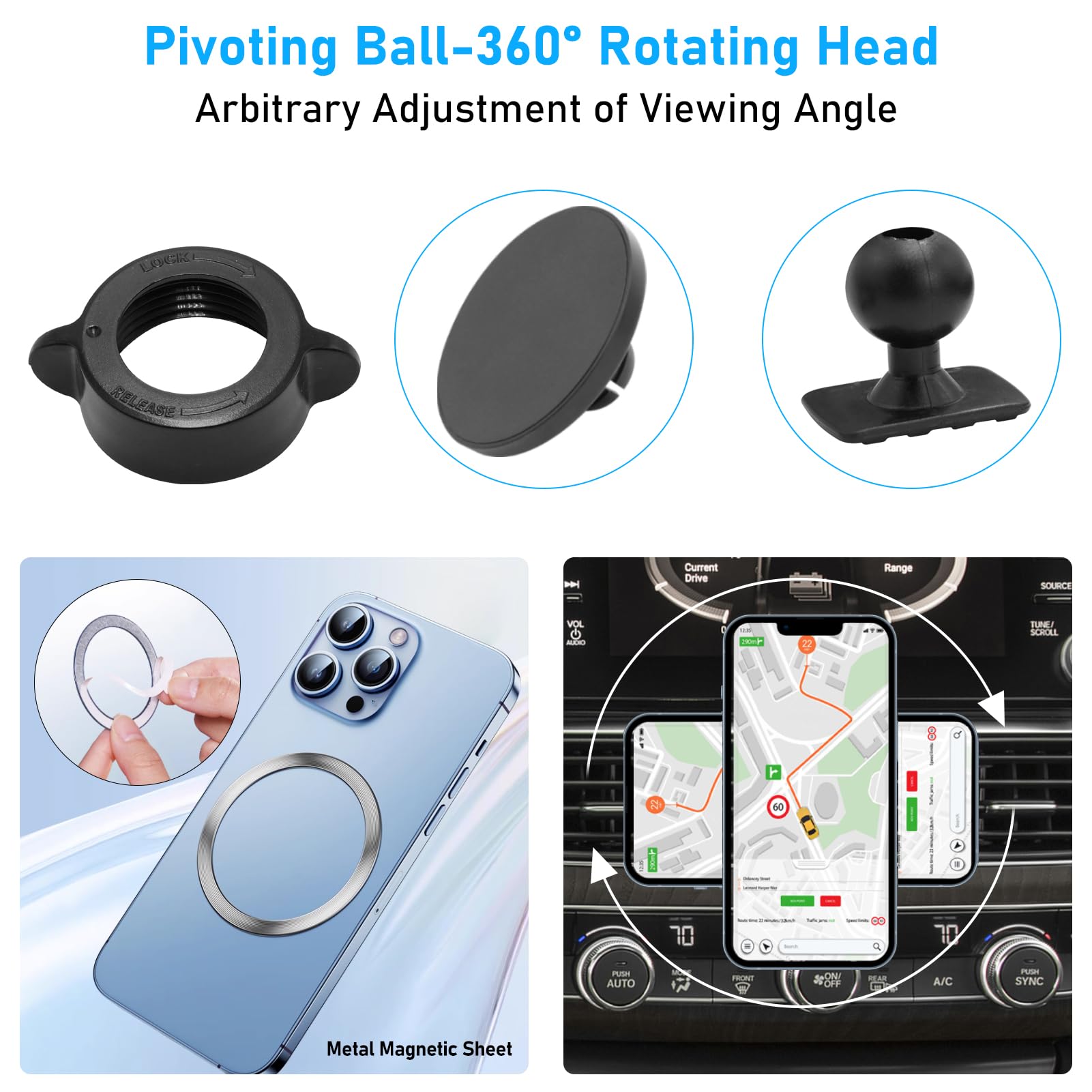 Apeser Compatible With Honda Accord Phone Holer Mount 2018-2022 For Hazard Light Slot,10Th Gen Accord Air Vent Phone Holder Anti