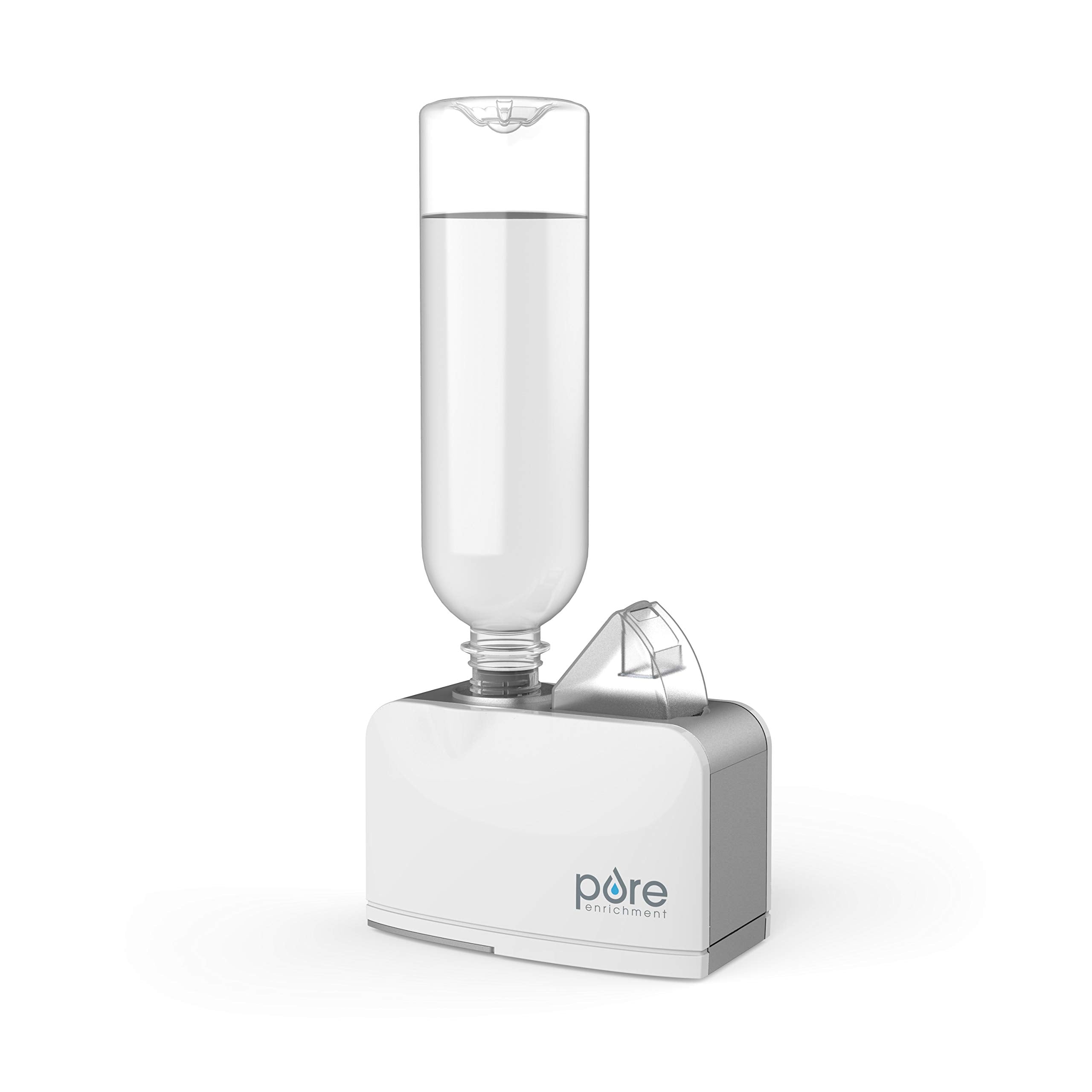 Pure Enrichment MistAire Travel Ultrasonic Cool Mist Humidifier, 1.1 lb, White, Model PEHUMINI-2, Portable with Auto Shut-Off & Mood Light