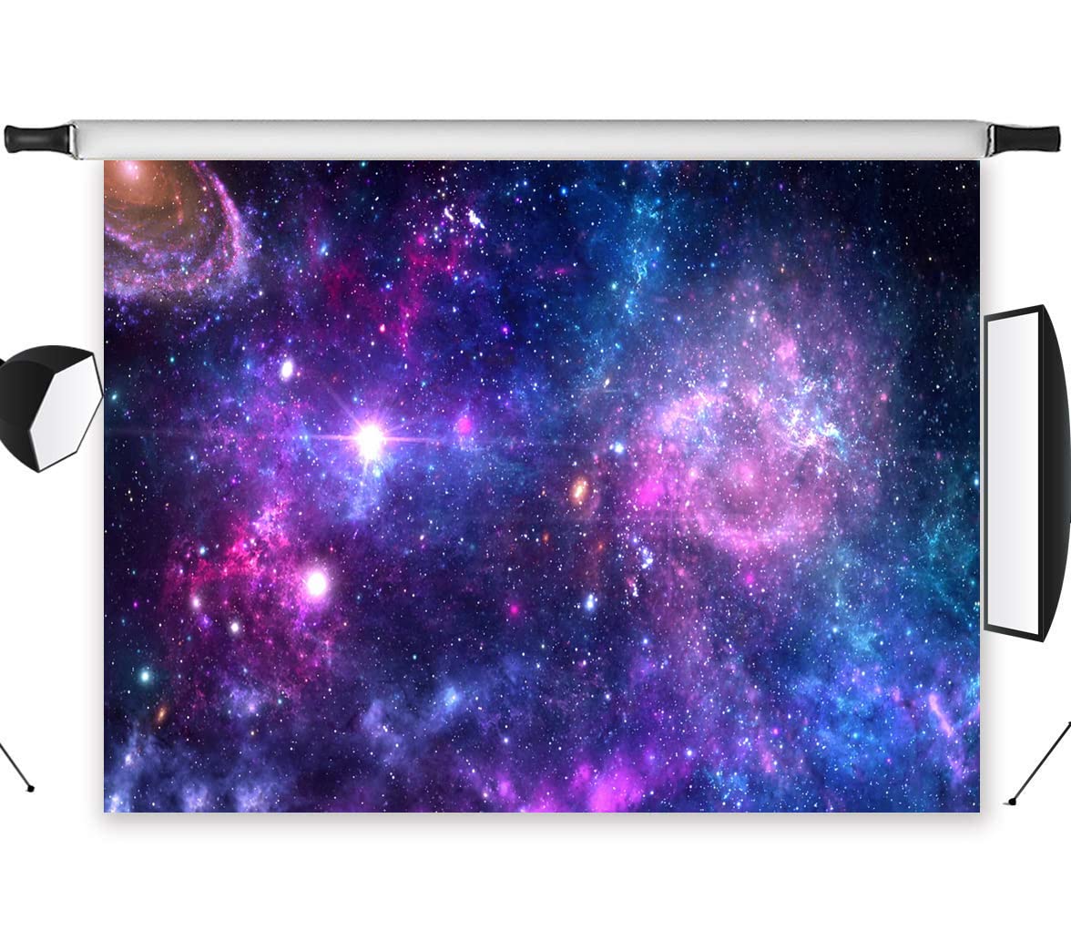 Butfobca 7X5Ft Outer Space Backdrop, Starry Galaxy Photo Backdrop, Planet Theme Background For Boy Girl Birthday Party Photograp