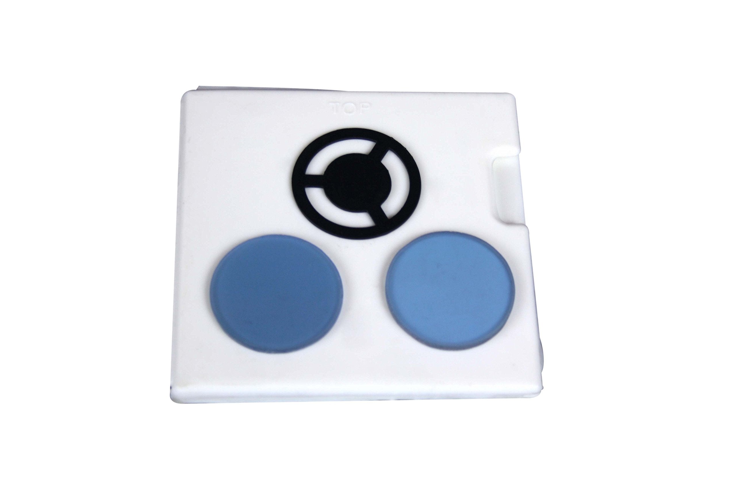 Radical Set Of Blue & Frosted Filter W Darkfield Stop For Biology Compound Microscope