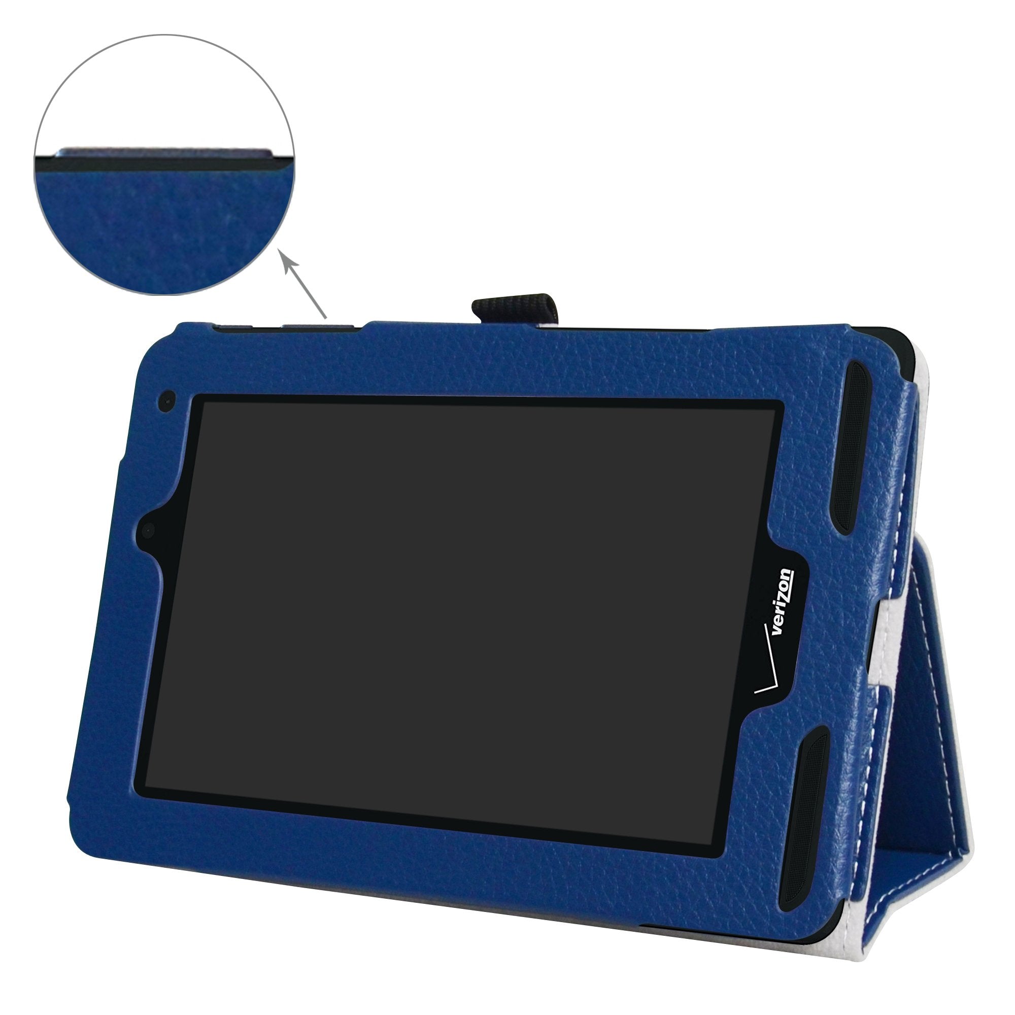 Mama Mouth For Verizon Ellipsis 7 4G Lte Case,Slim Folio 2-Folding Stand Case Cover For 7 Verizon Ellipsis 7 4G Lte Tablet,Dark