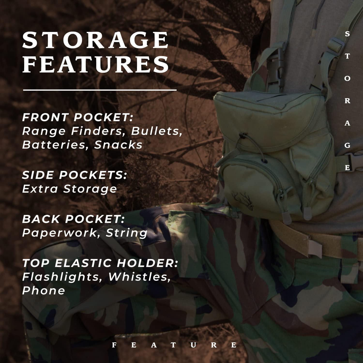 Binocular Harness Chest Pack For Men And Women   Our Bino Harness And Case Is Great For Hunting, Hiking, And Shooting   Bino Str