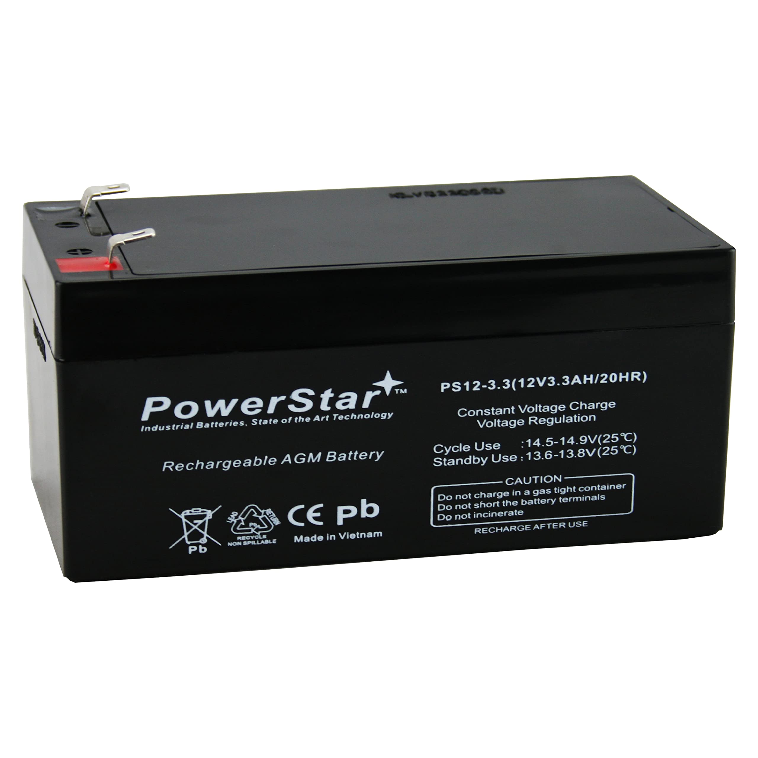 PowerStar Replacement for Toro Lawn Mower # 106-8397 BATTERY-12V 3.4Ah