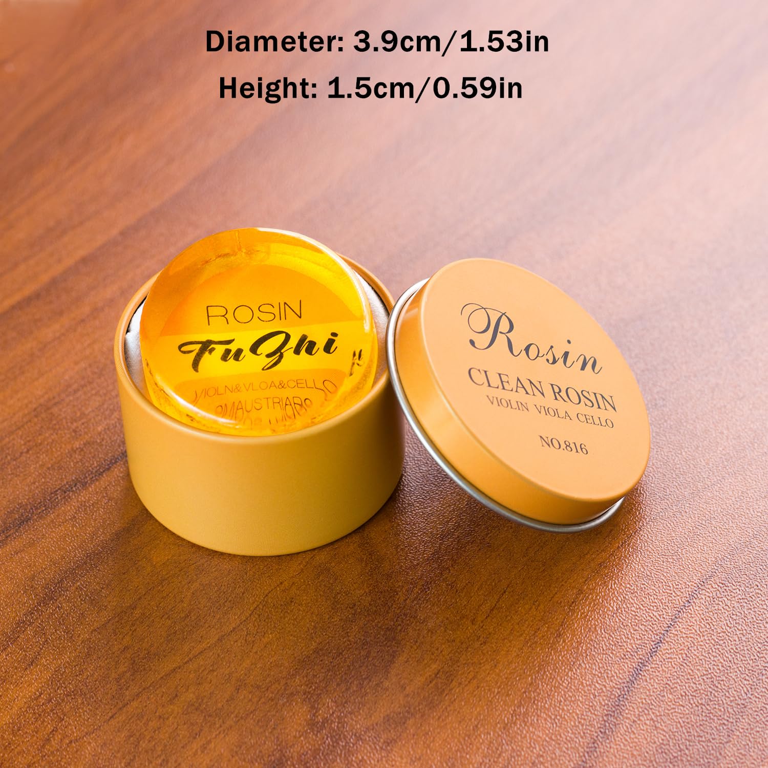 Fansjoy Violin Rosin 2 Pack, Natural Rosin With Case, Light Low Dust Rosin For Violin Viola And Cello Bows