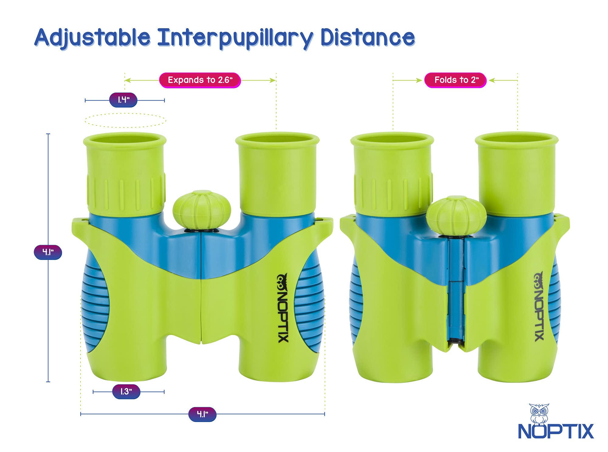 Kids Binoculars Girls Or Boys Real Binoculars In Green Blue   Binoculars For Toddlers Up To Kids Age 14   Includes Sticker Book